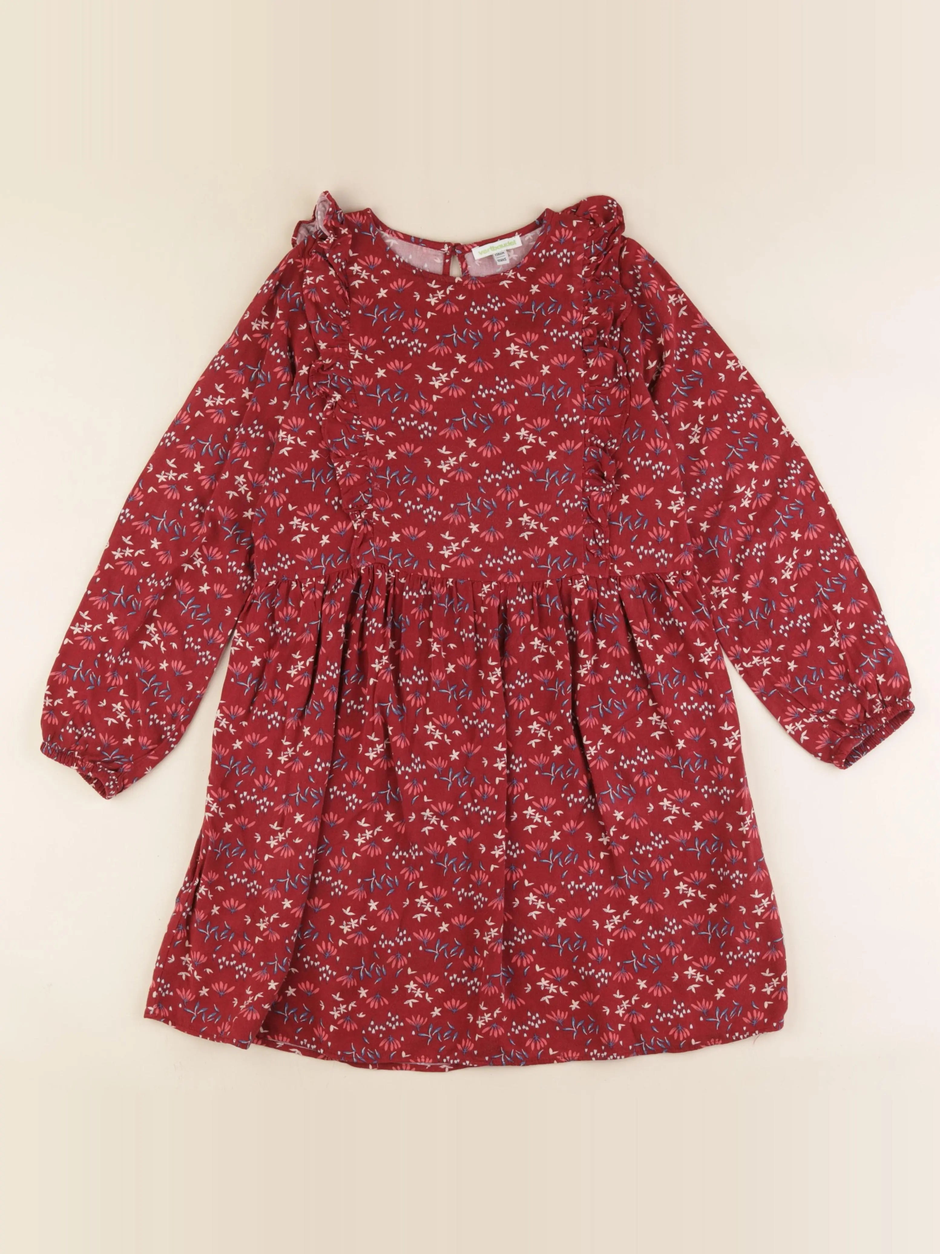 Vertbaudet - robe rouge - 10 ans