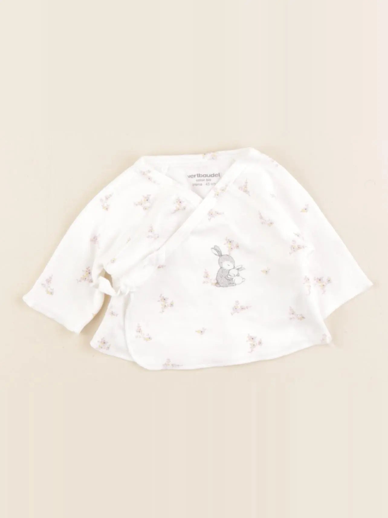 Vertbaudet - tee-shirt blanc, rose - Prématuré