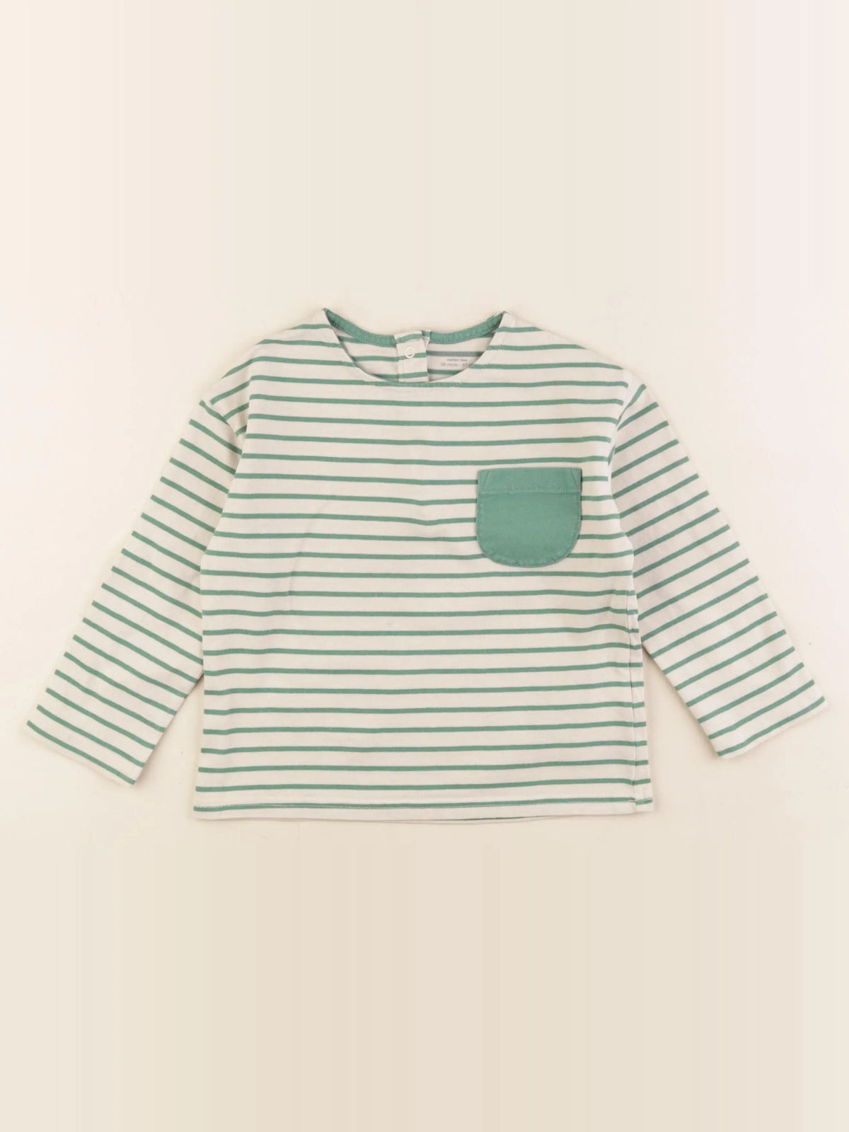 Vertbaudet - tee-shirt beige, vert - 36 mois