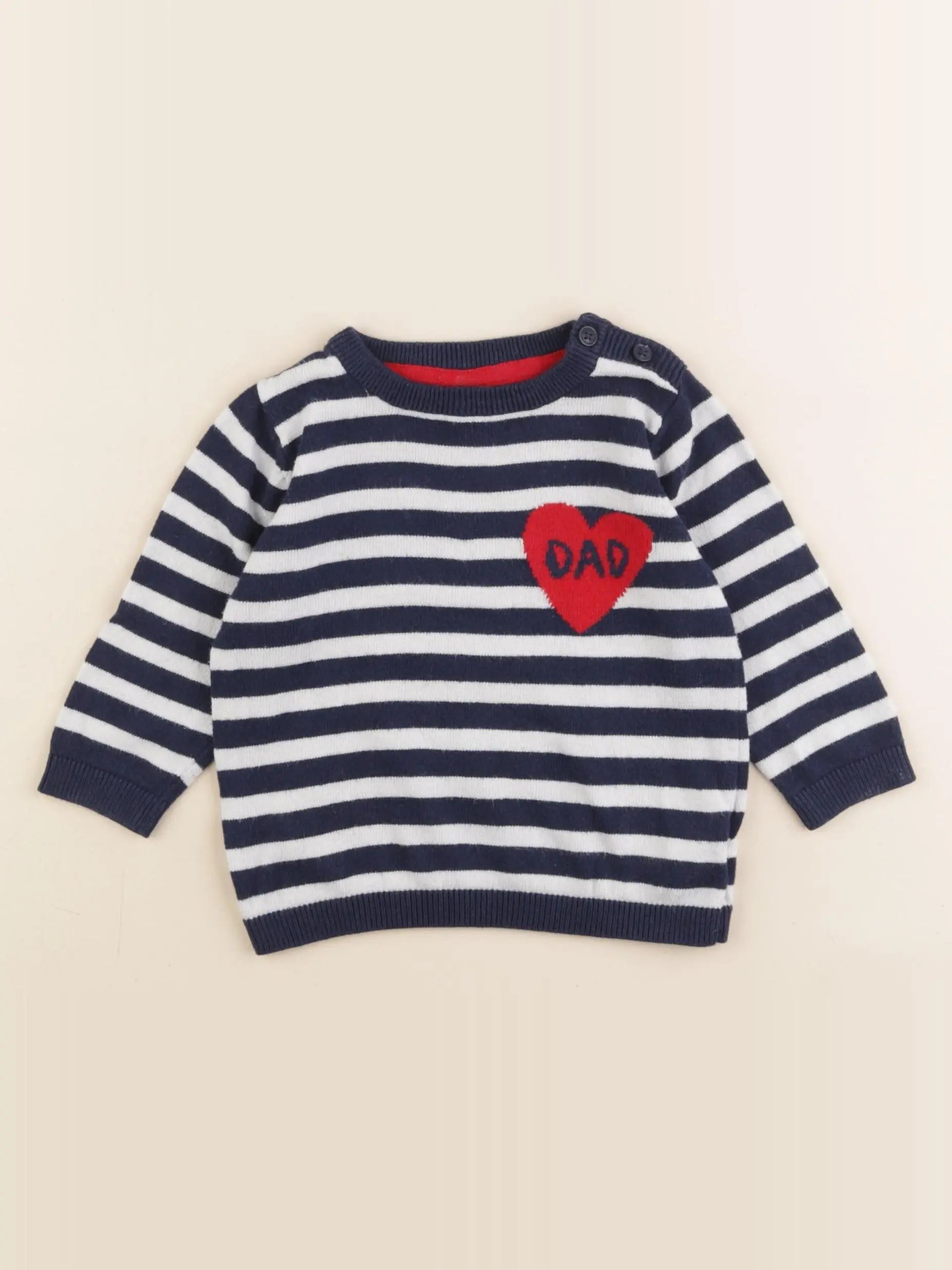 H&M - pull blanc - 4/6 mois