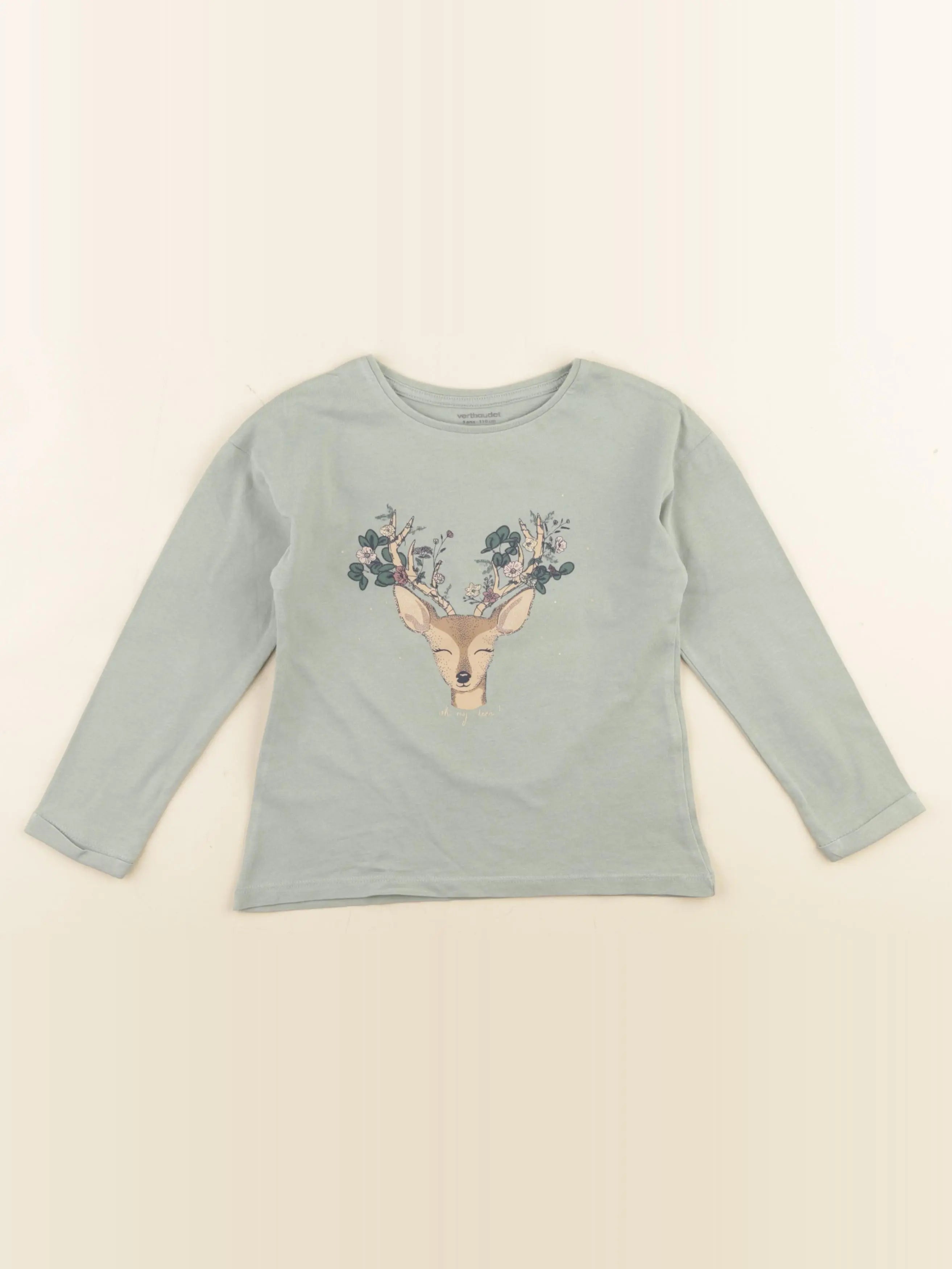 Vertbaudet - tee-shirt vert - 5 ans