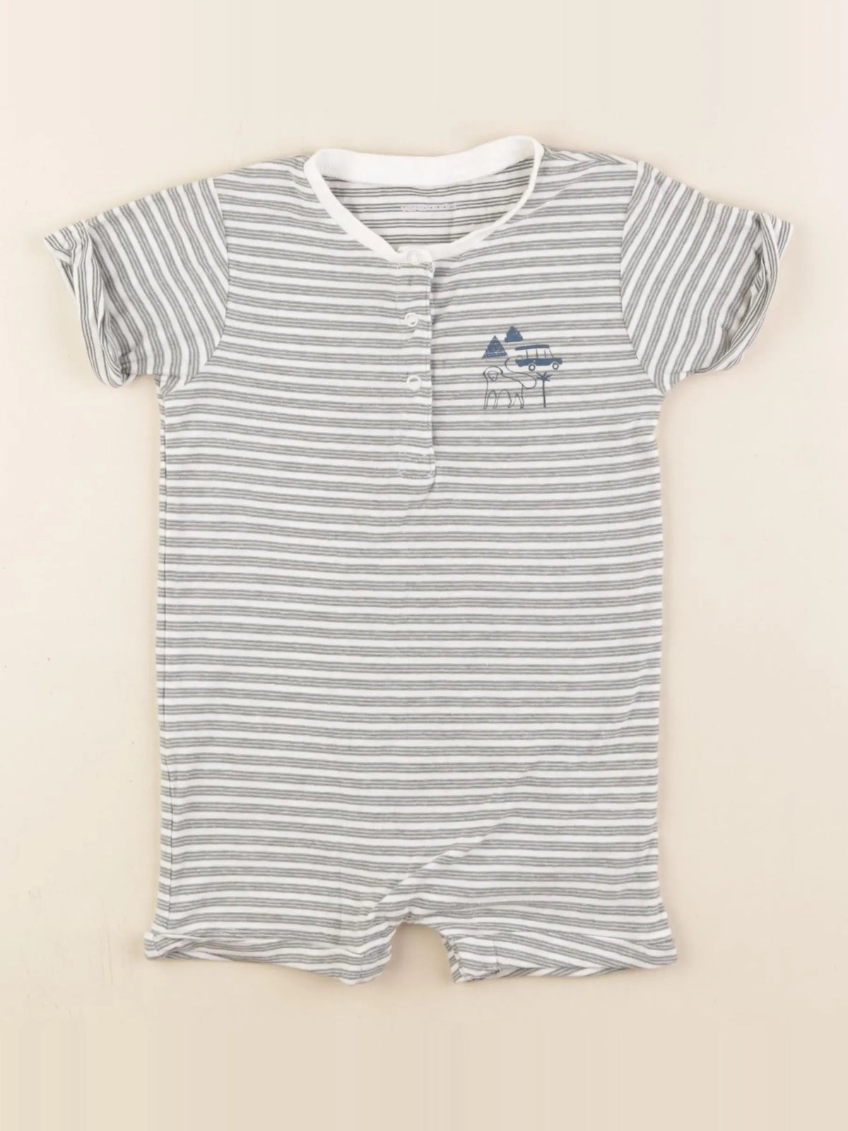 Vertbaudet - pyjama coton vert - 3 ans