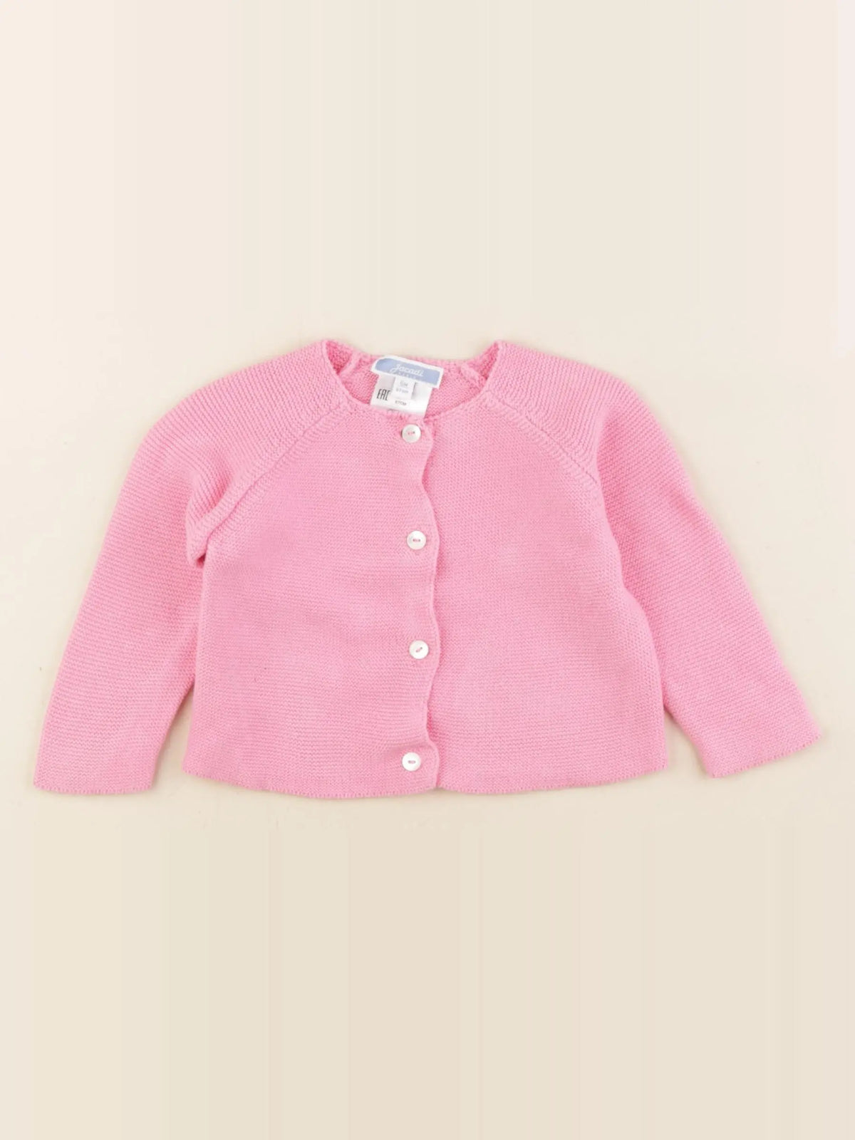 Jacadi - gilet rose - 6 mois