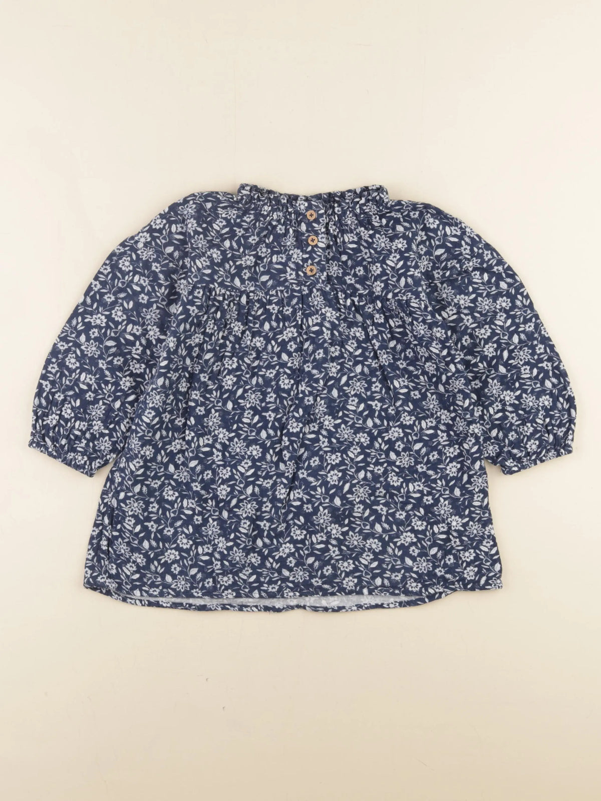 Vertbaudet - robe bleu, blanc - 36 mois