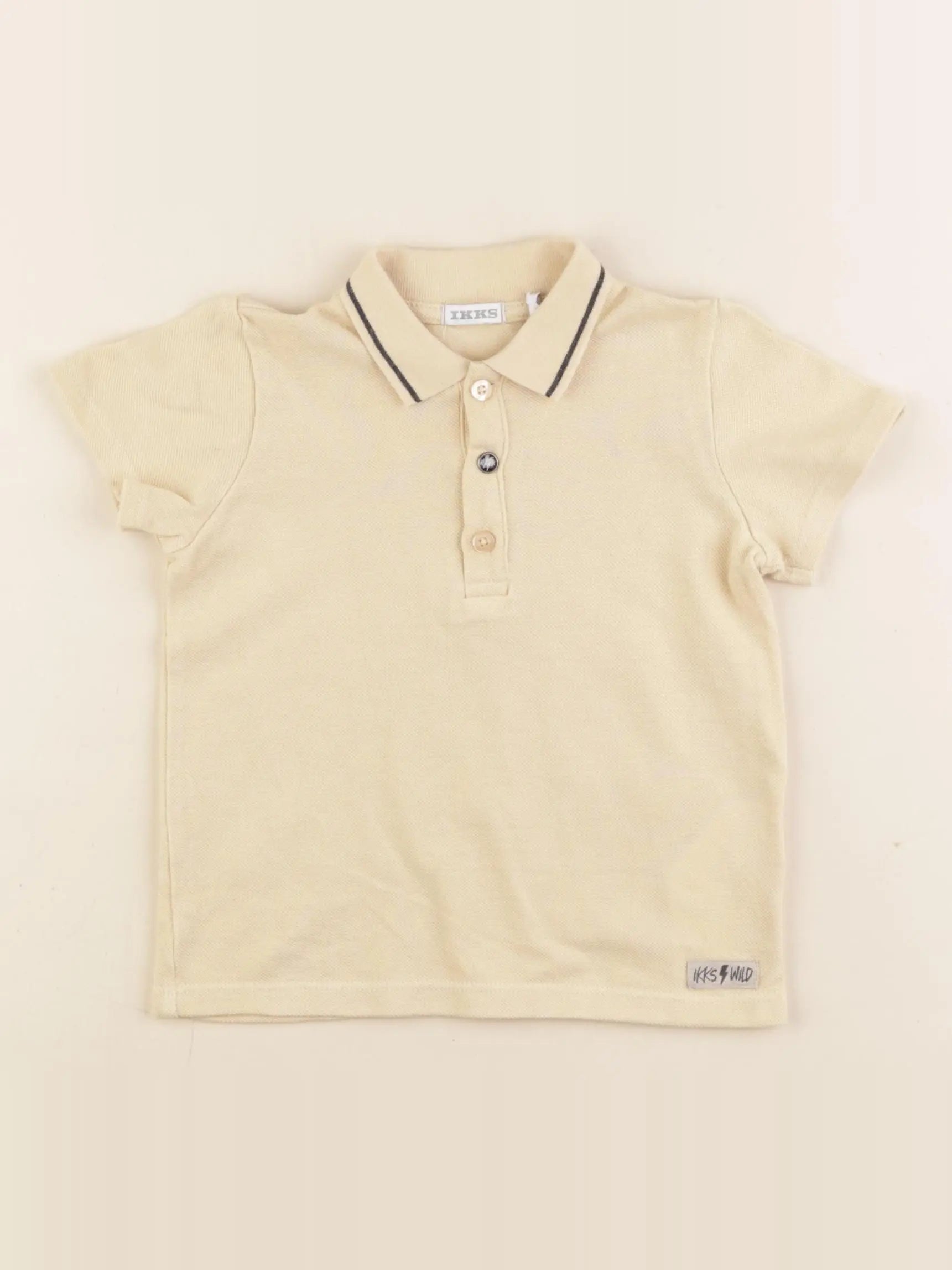 IKKS - polo imprimé au dos jaune - 18 mois