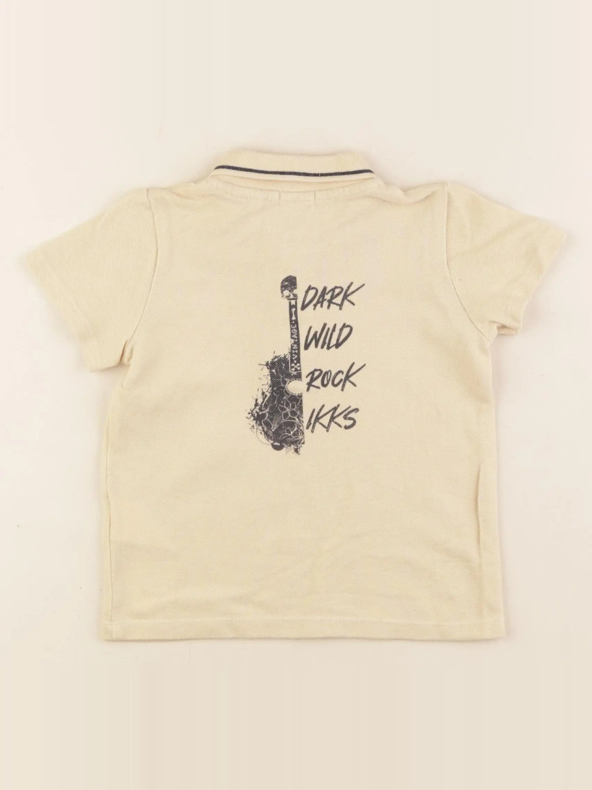 IKKS - polo imprimé au dos jaune - 18 mois
