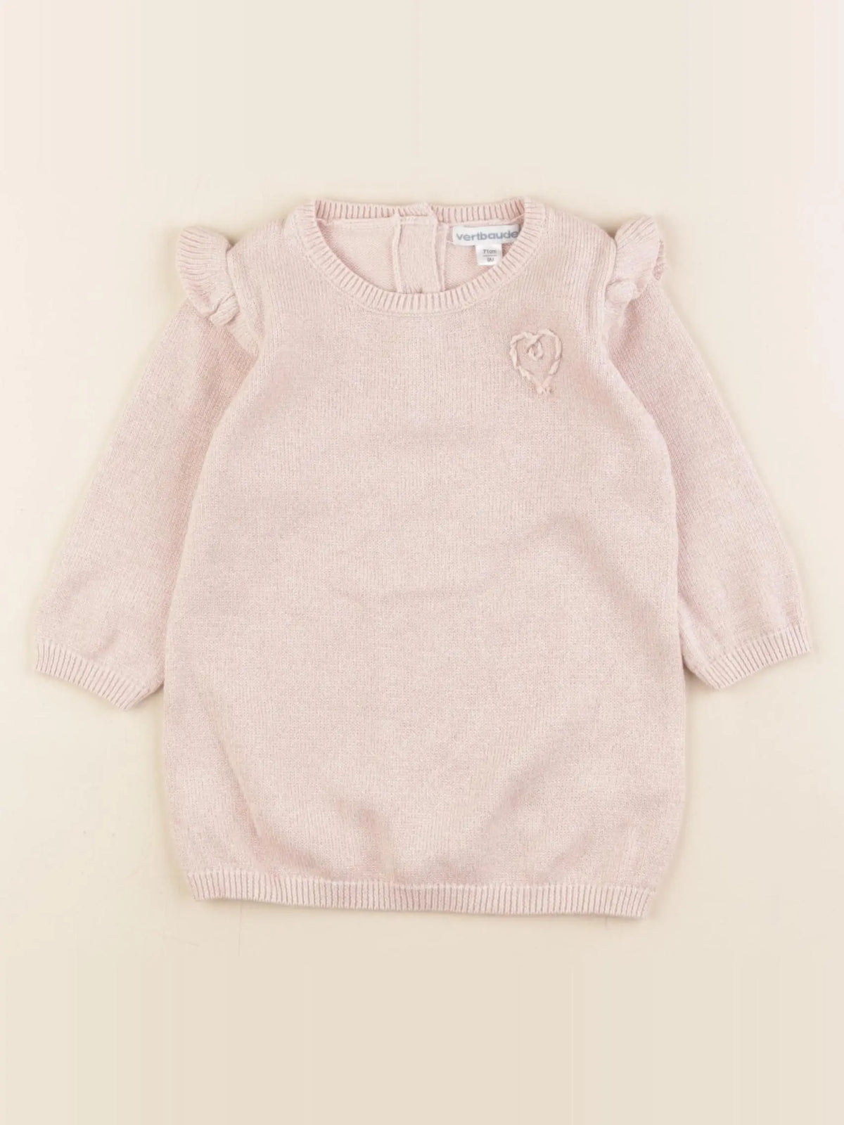 Vertbaudet - robe rose - 9 mois