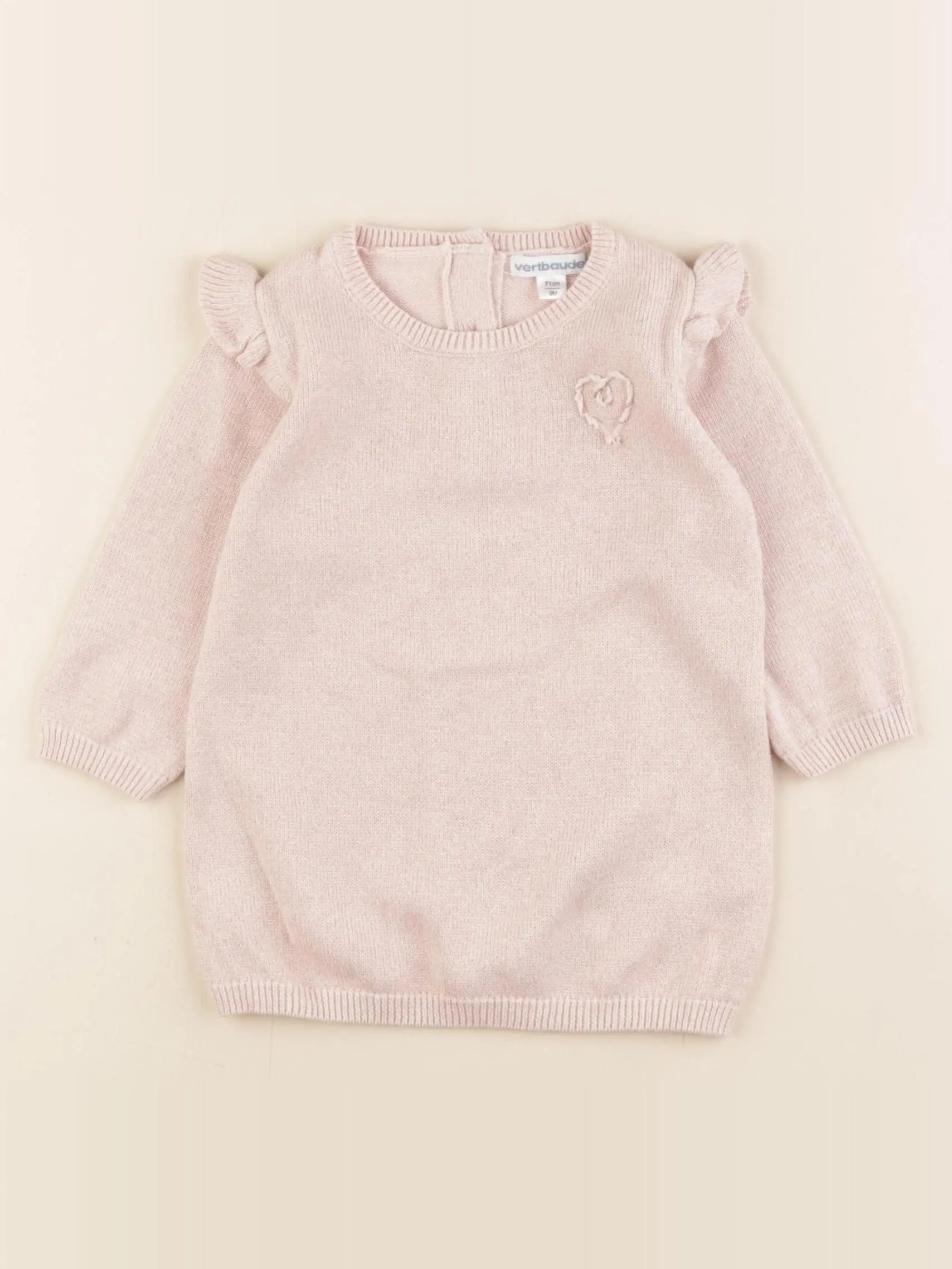 Vertbaudet - robe rose - 9 mois