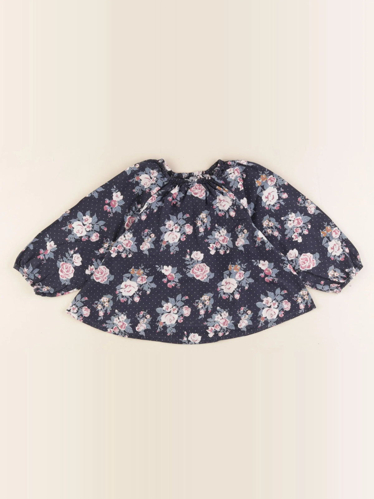 Vertbaudet - blouse bleu - 2 ans