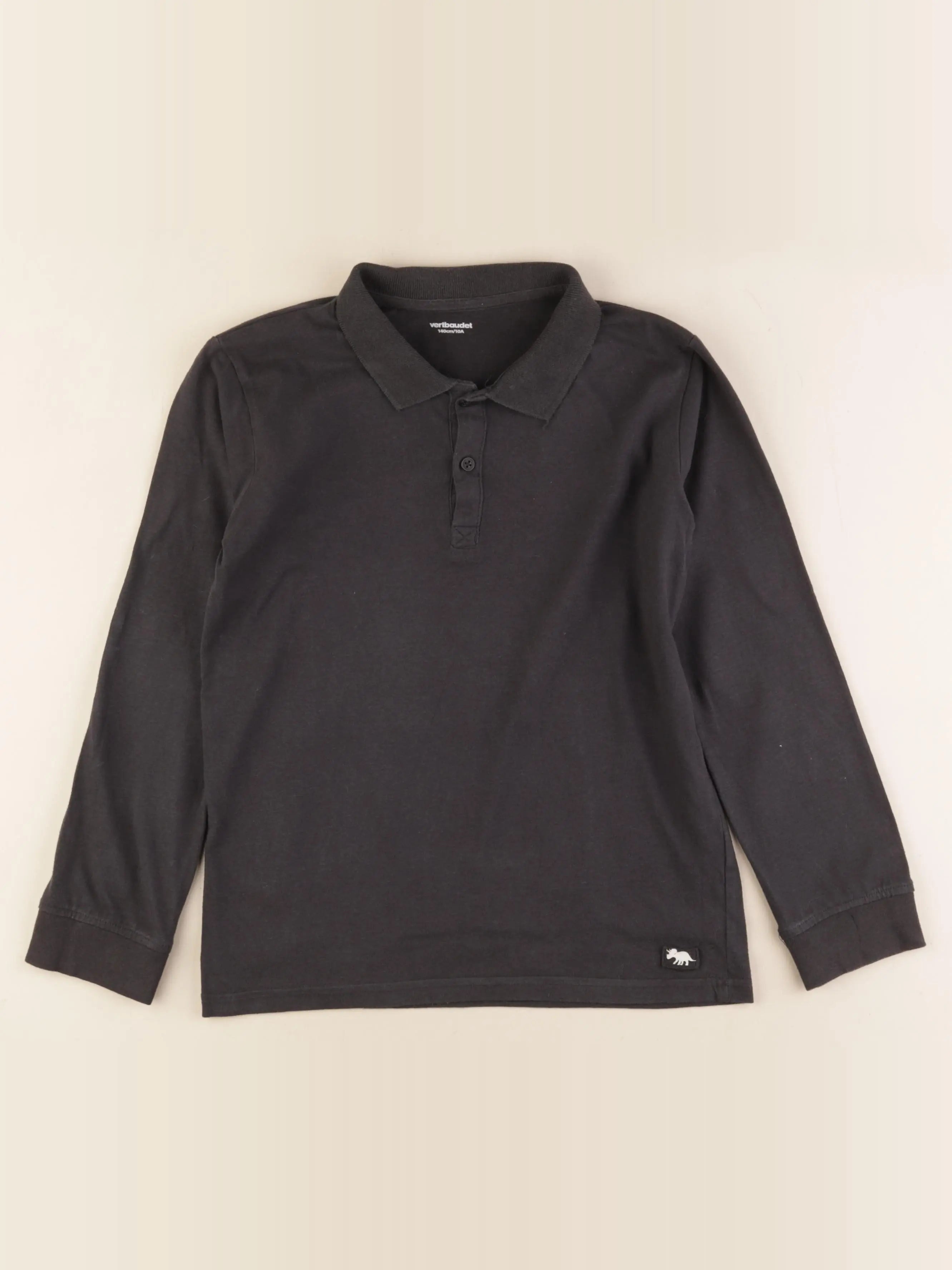 Vertbaudet - polo gris - 10 ans