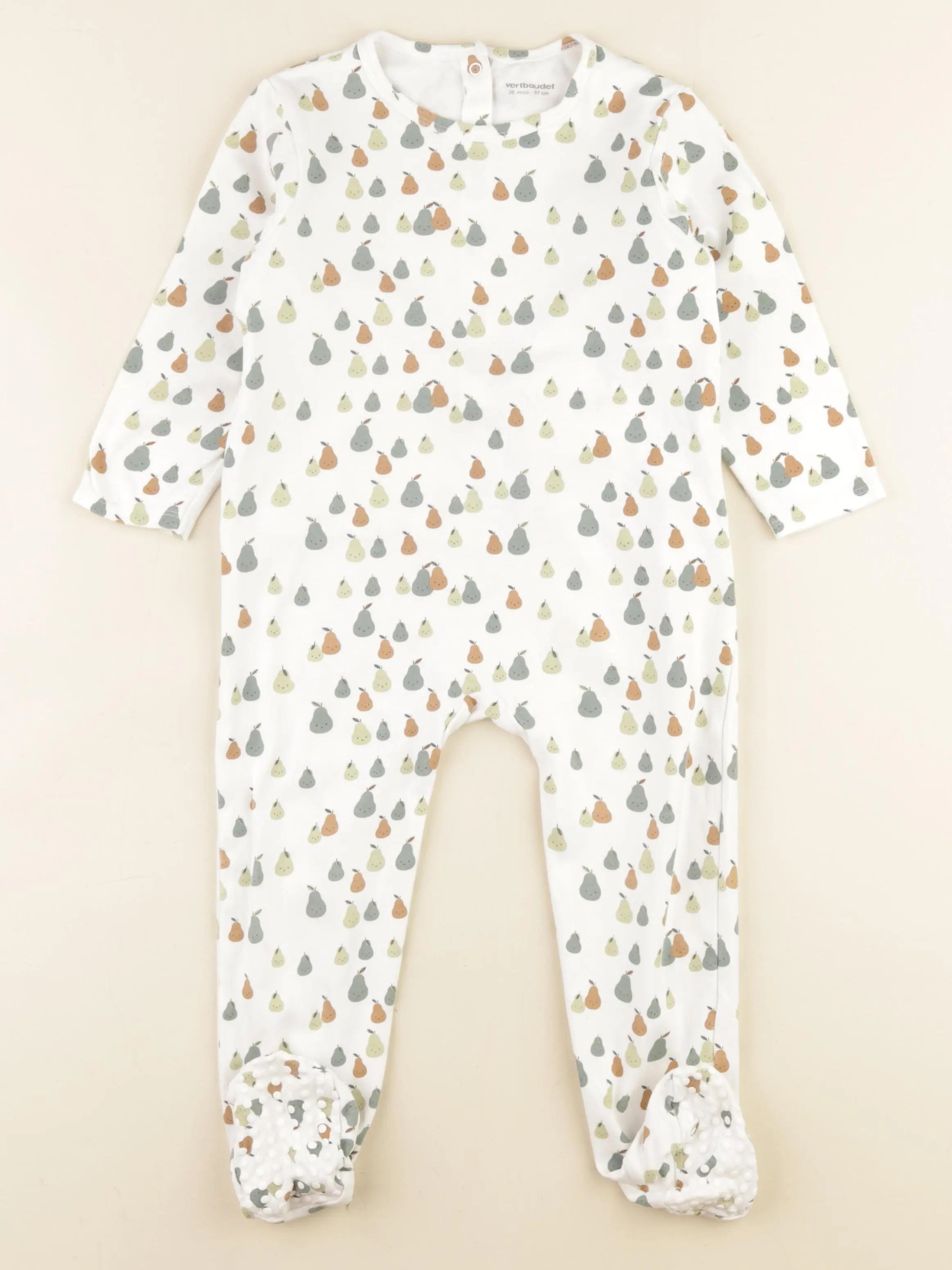 Vertbaudet - pyjama coton blanc - 36 mois