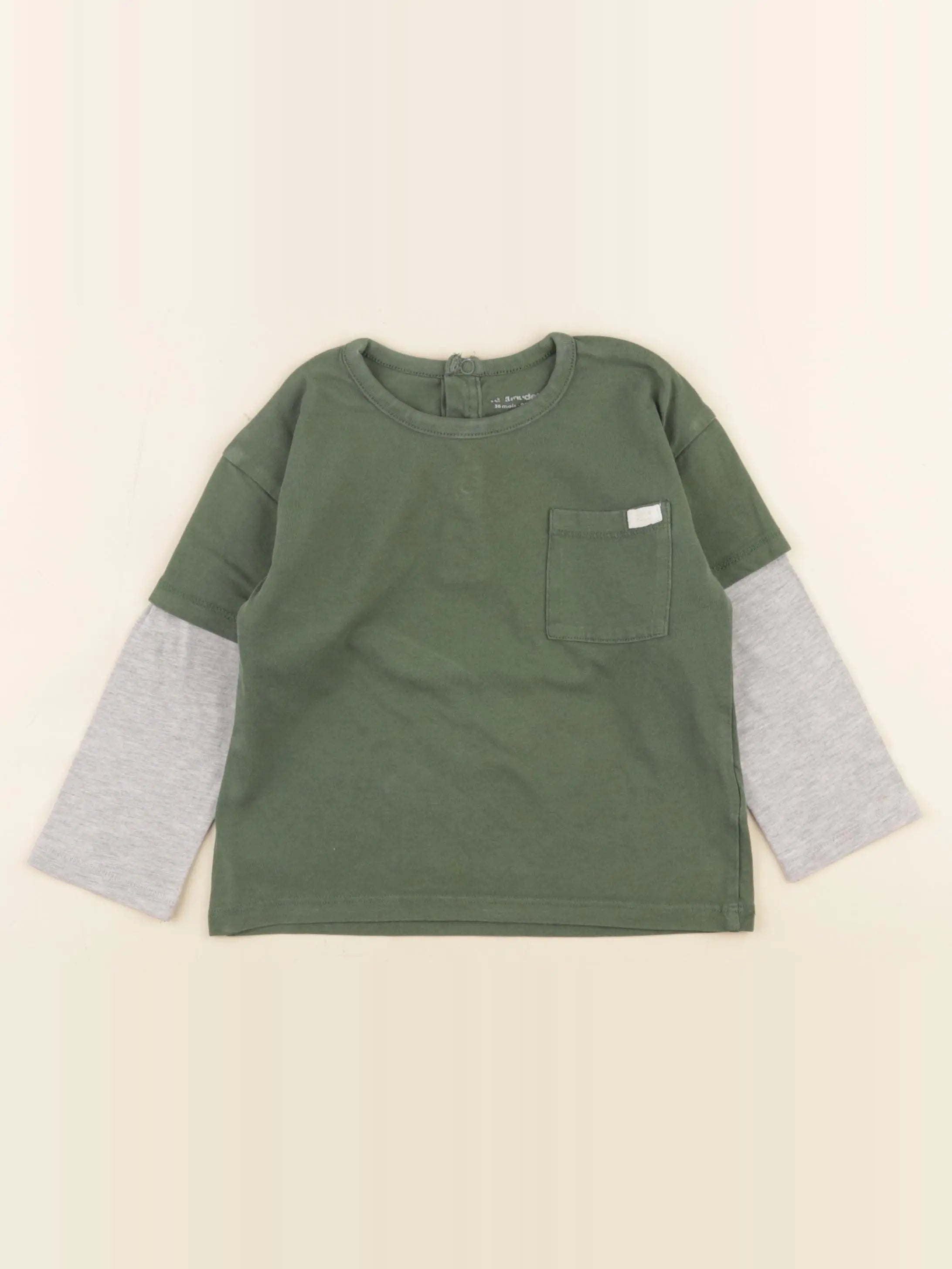 Vertbaudet - tee-shirt vert - 36 mois