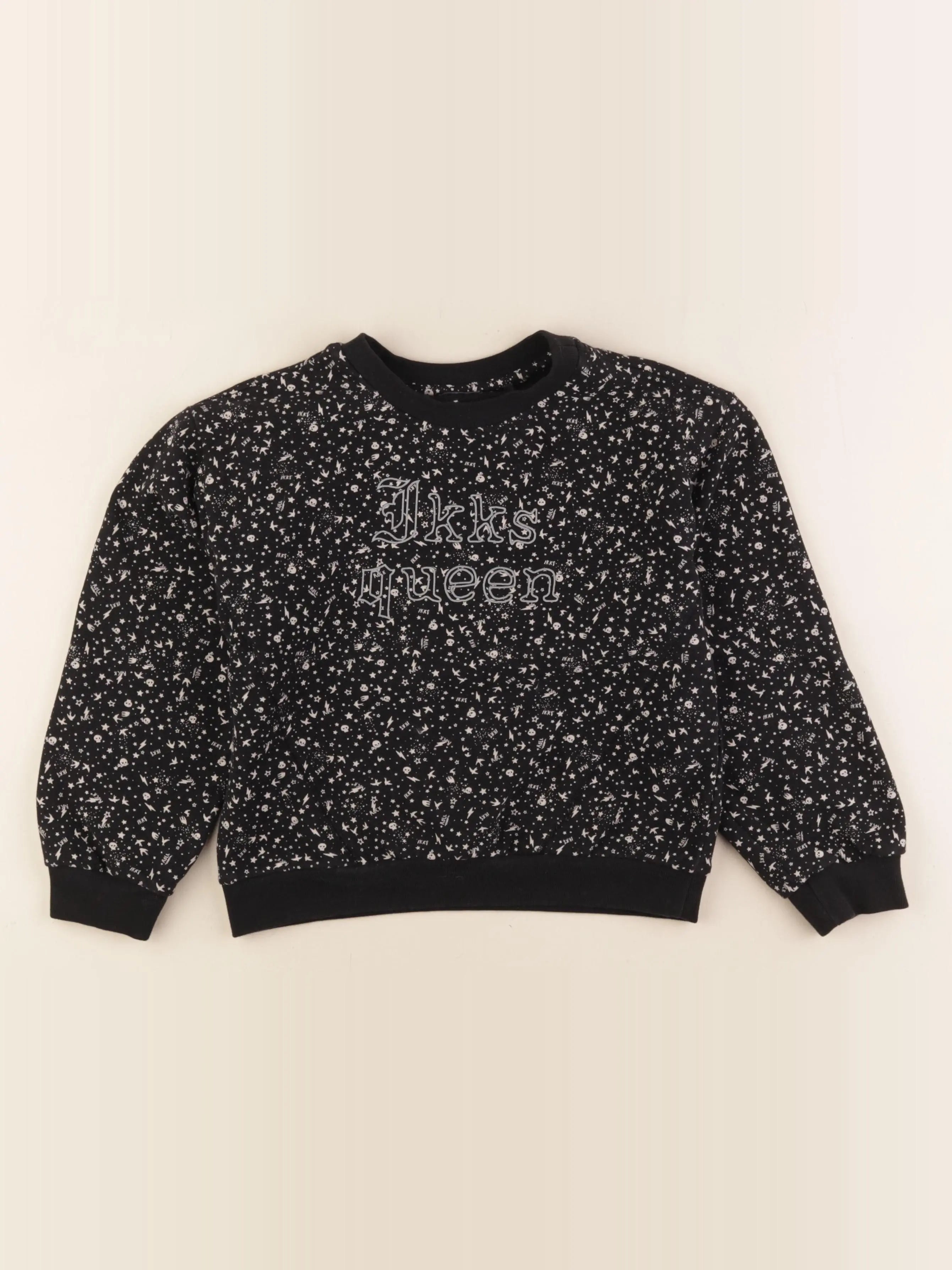 IKKS - sweat noir - 8 ans