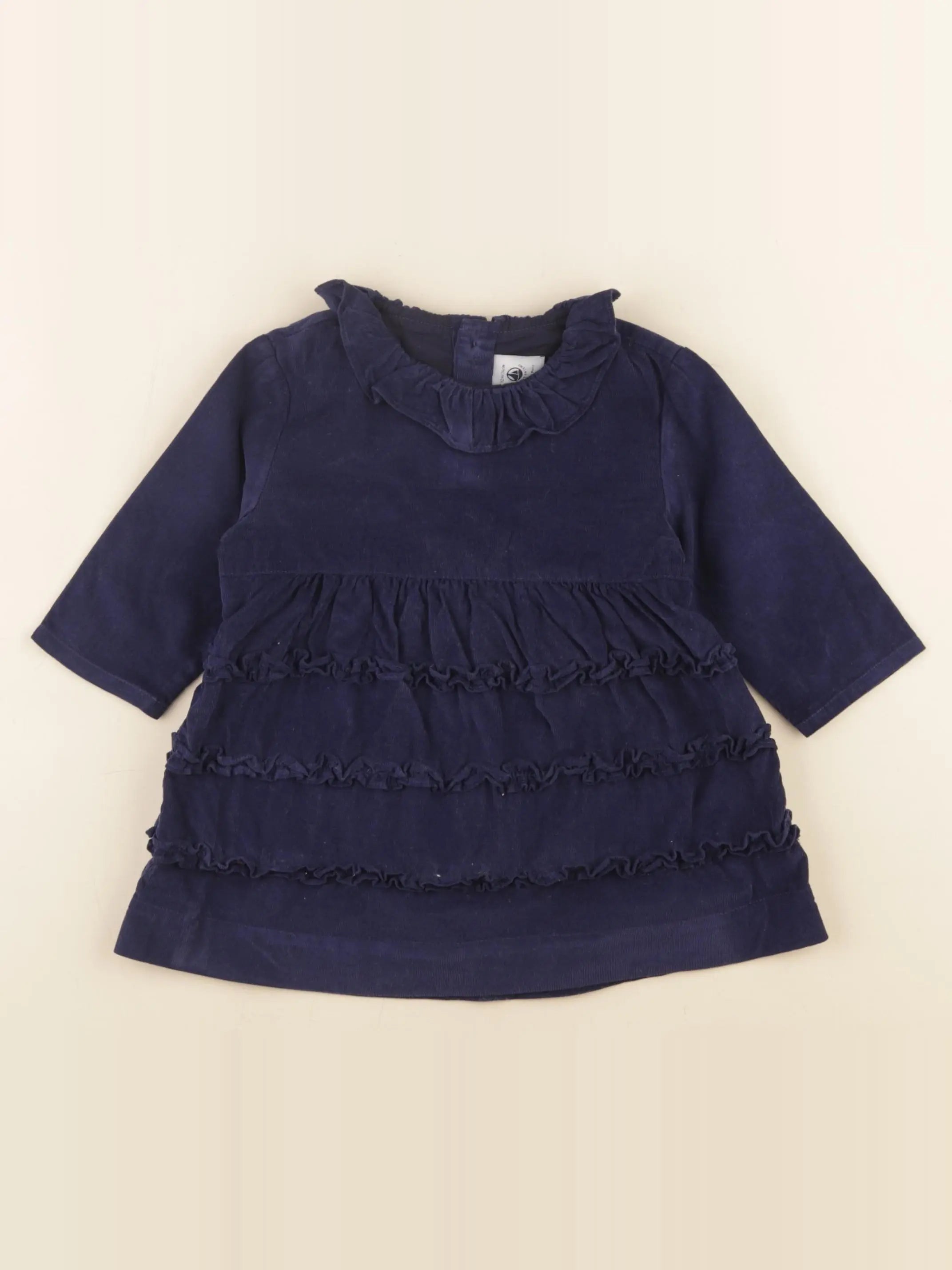 Petit Bateau - robe bleu - 12 mois