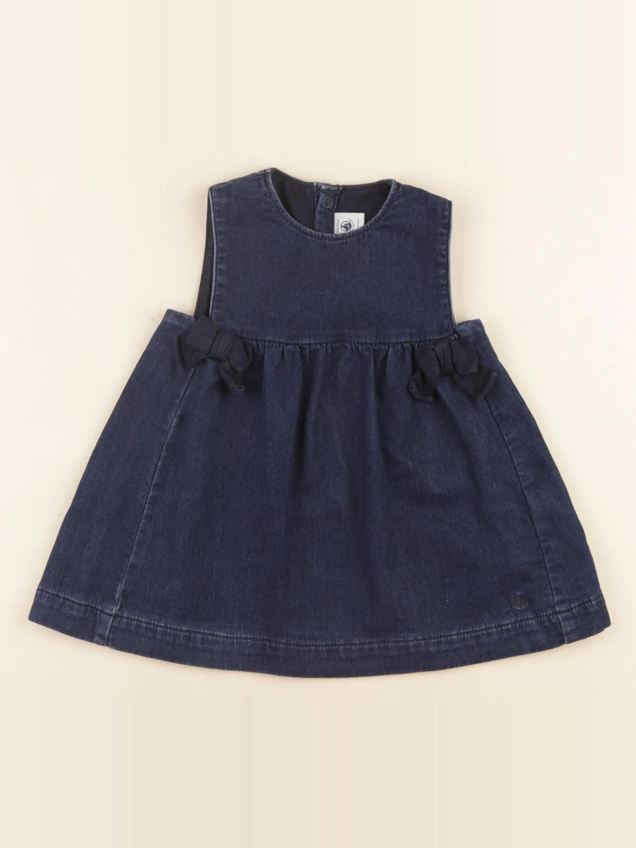 Petit Bateau - robe bleu - 12 mois