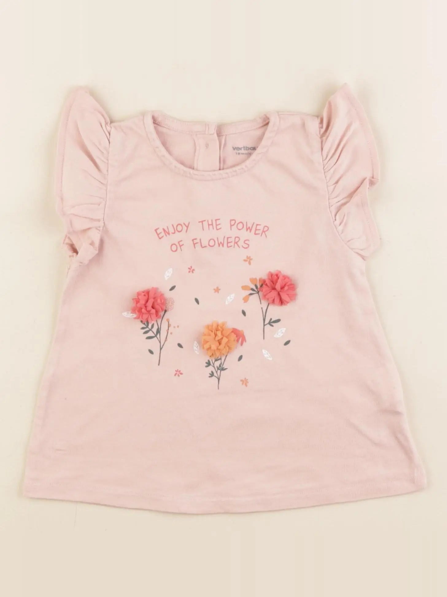Vertbaudet - tee-shirt rose - 18 mois