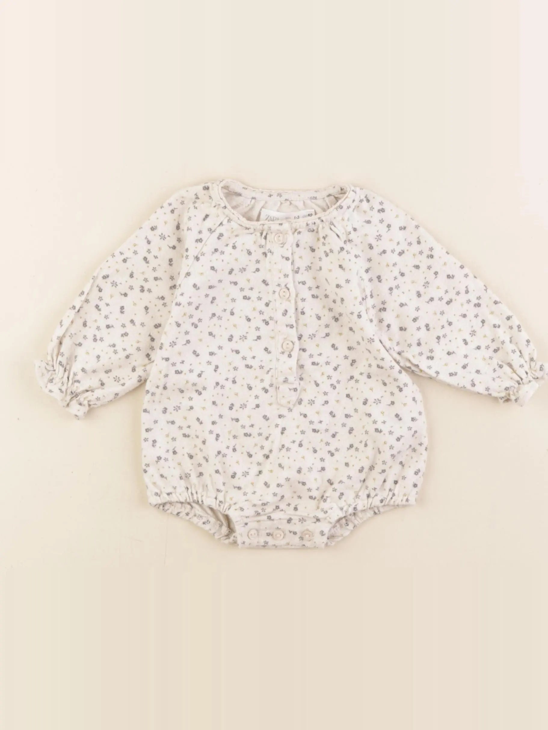 Zara - combinaison beige - 1/3 mois