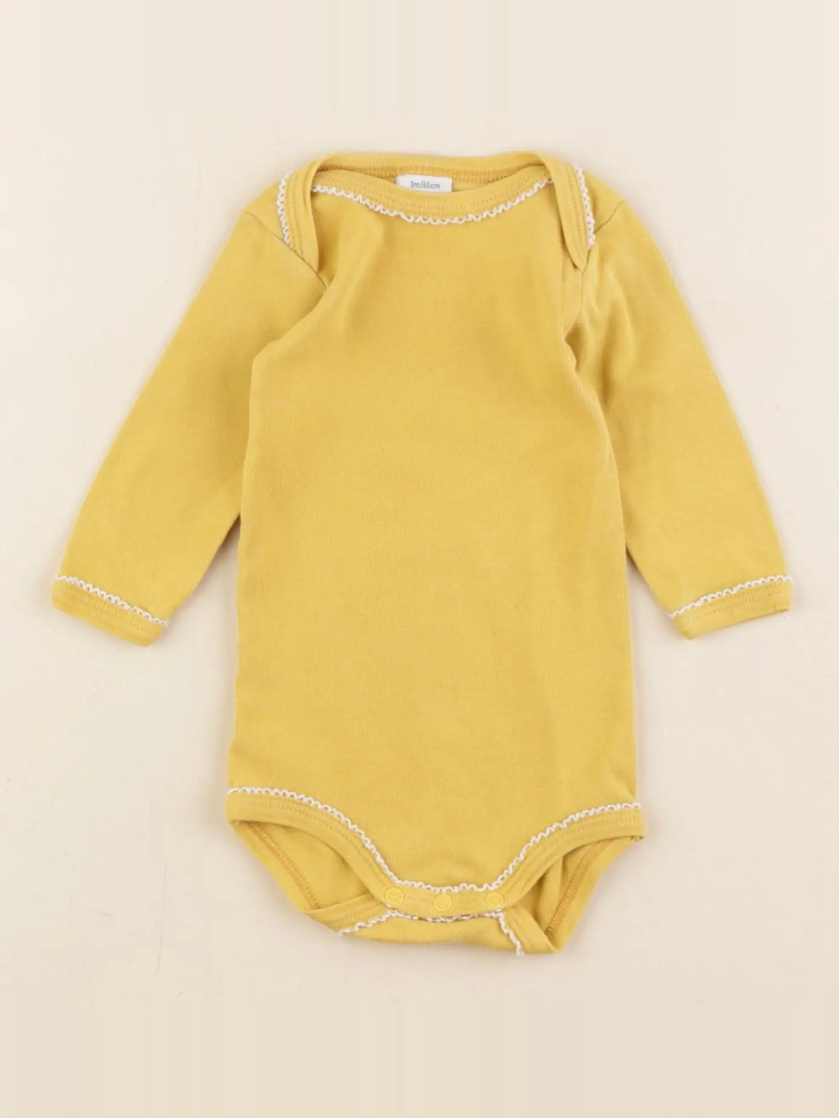 Petit Bateau - body jaune - 3 mois