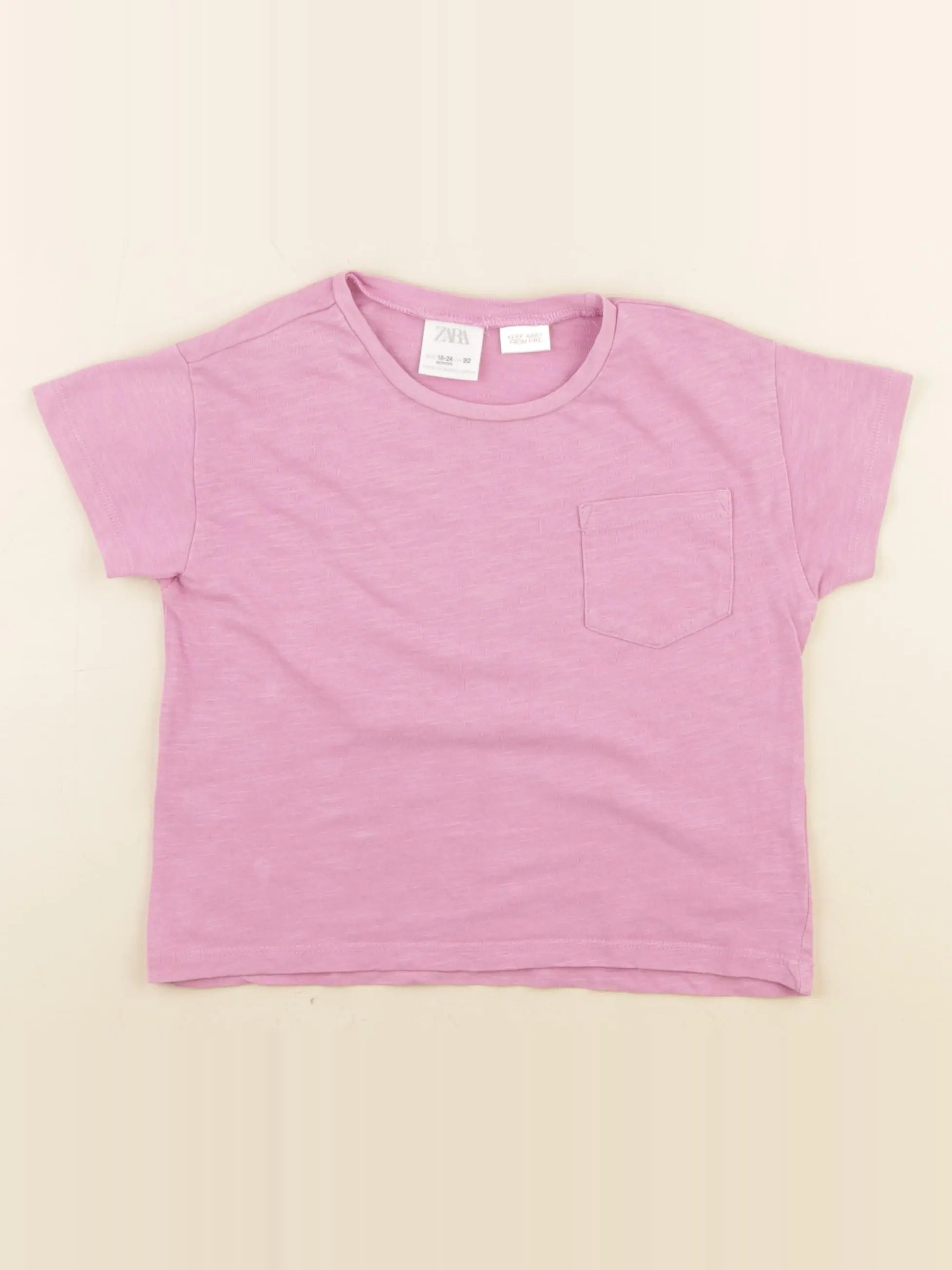 Zara - tee-shirt violet - 18/24 mois
