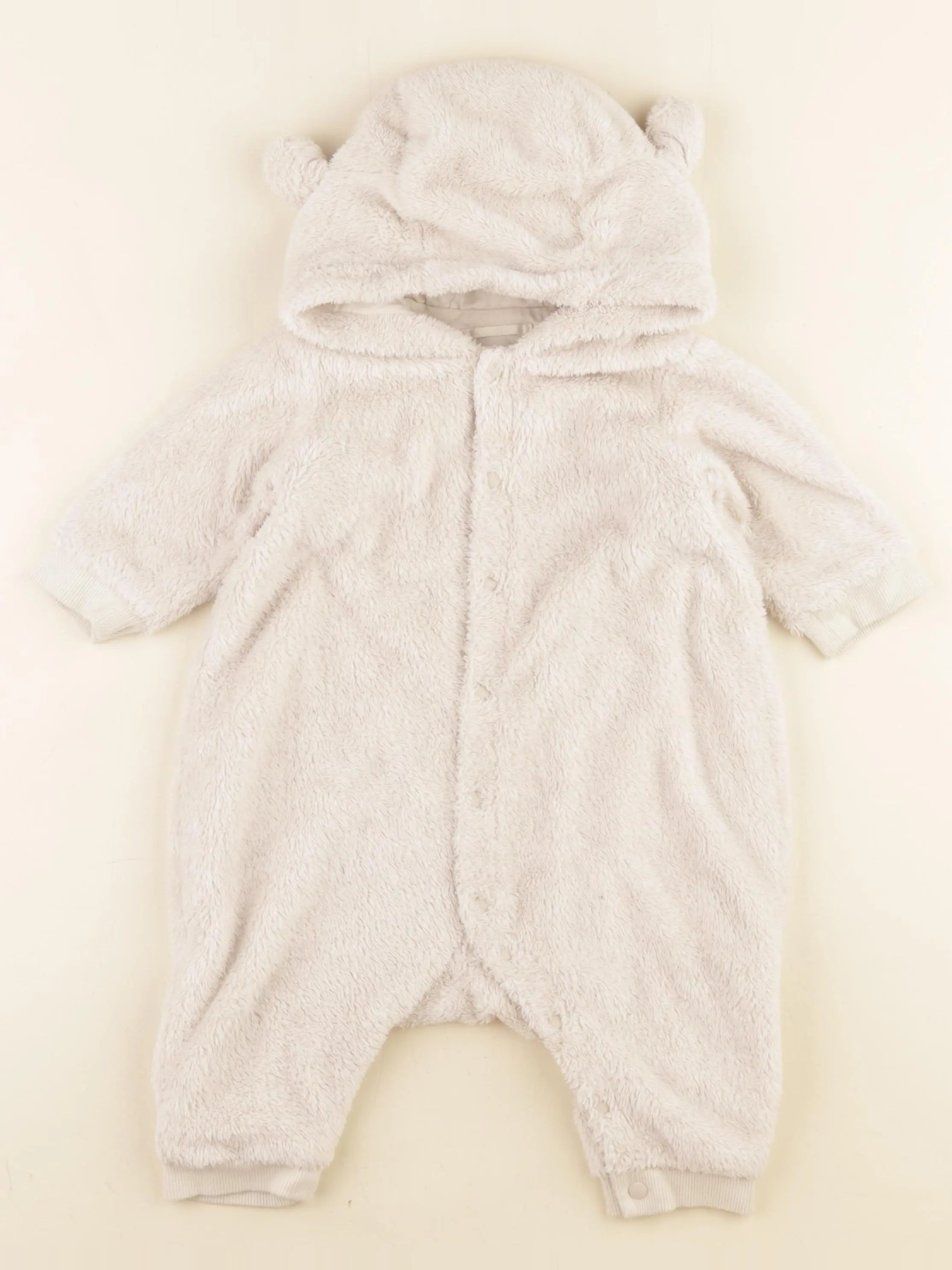 Uniqlo - combi-pilote blanc - 6/12 mois