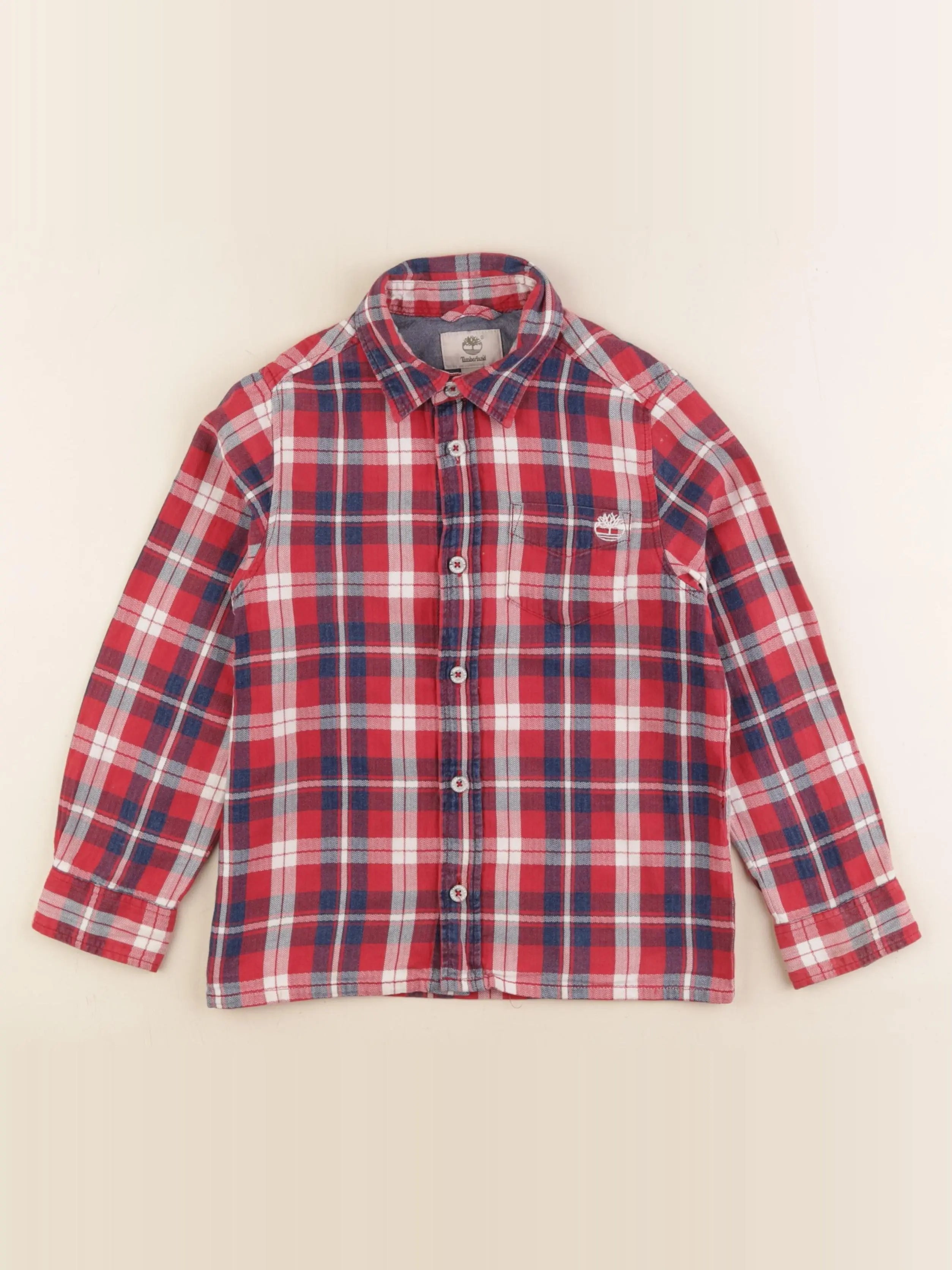 Timberland - chemise bleu, rouge - 6 mois