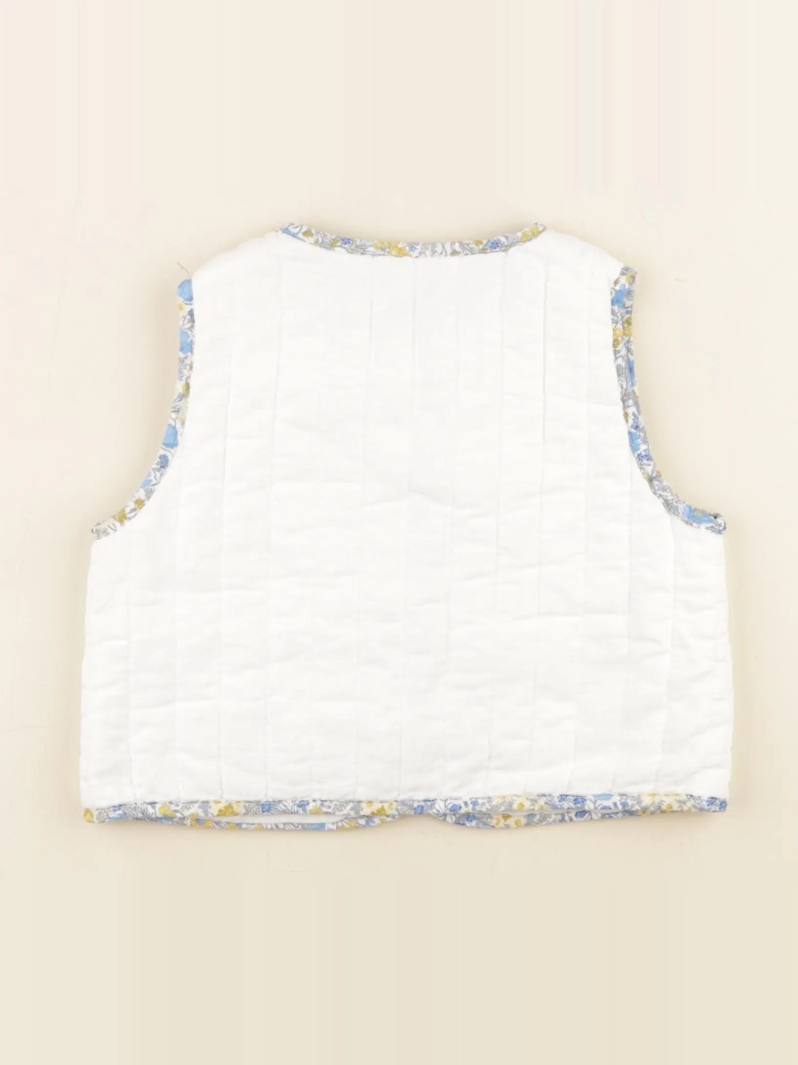 Cyrillus - gilet blanc, bleu - 24 mois
