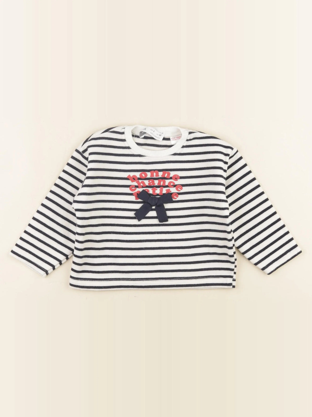 Zara - sweat blanc, bleu - 2 ans
