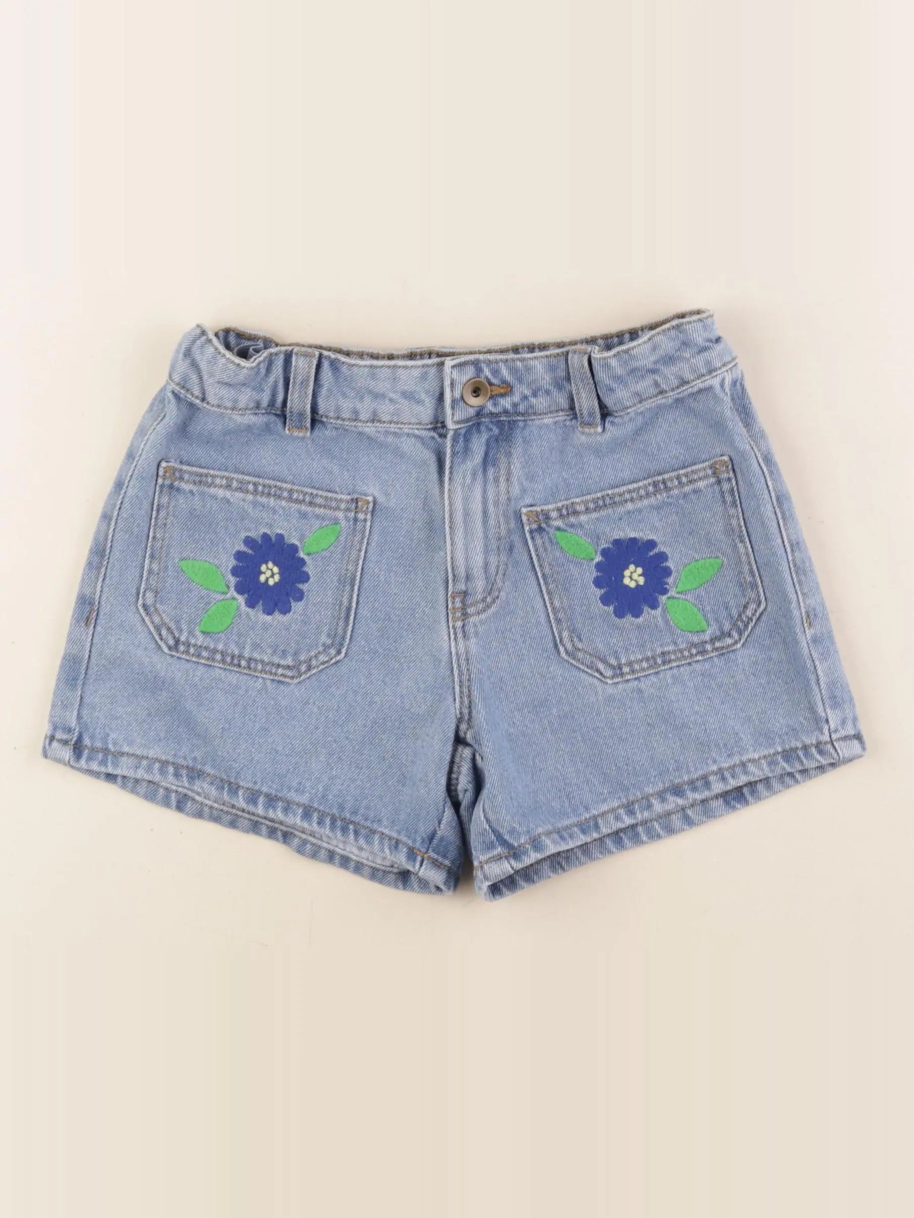 Monoprix - short bleu - 6 ans