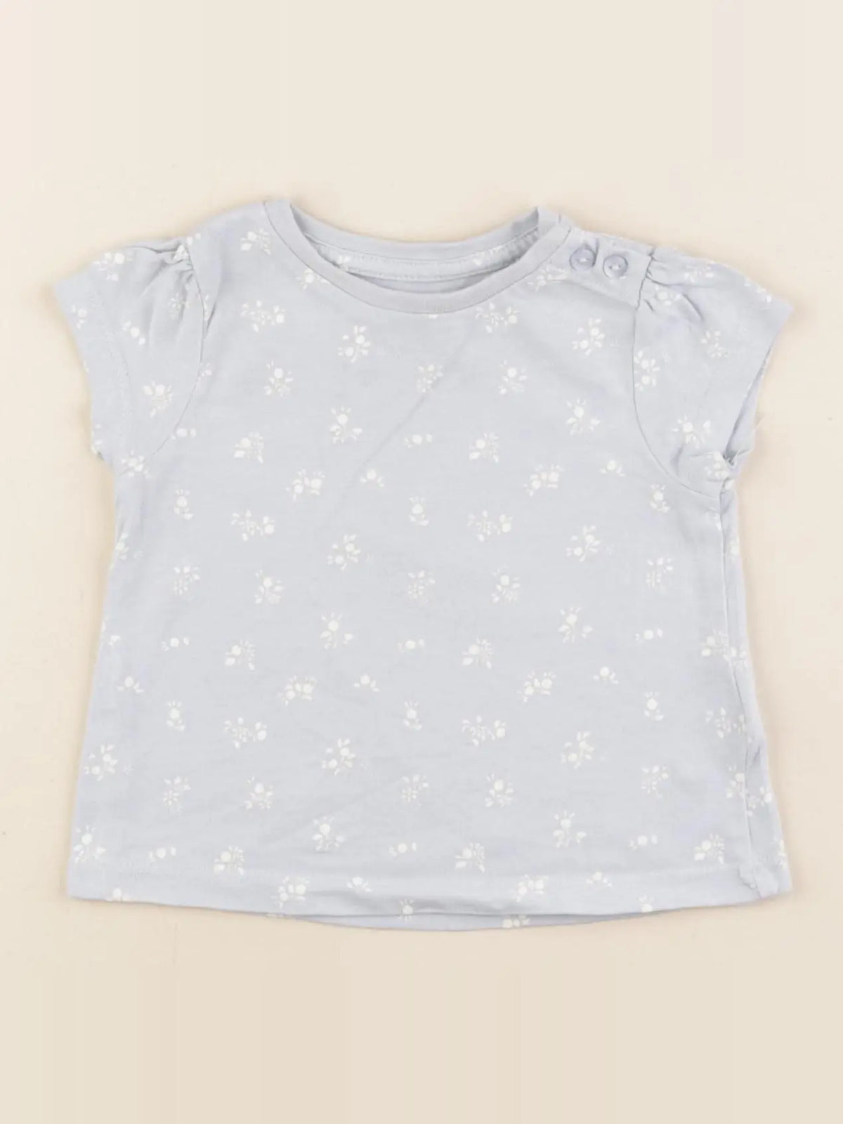 Vertbaudet - tee-shirt bleu - 6 mois