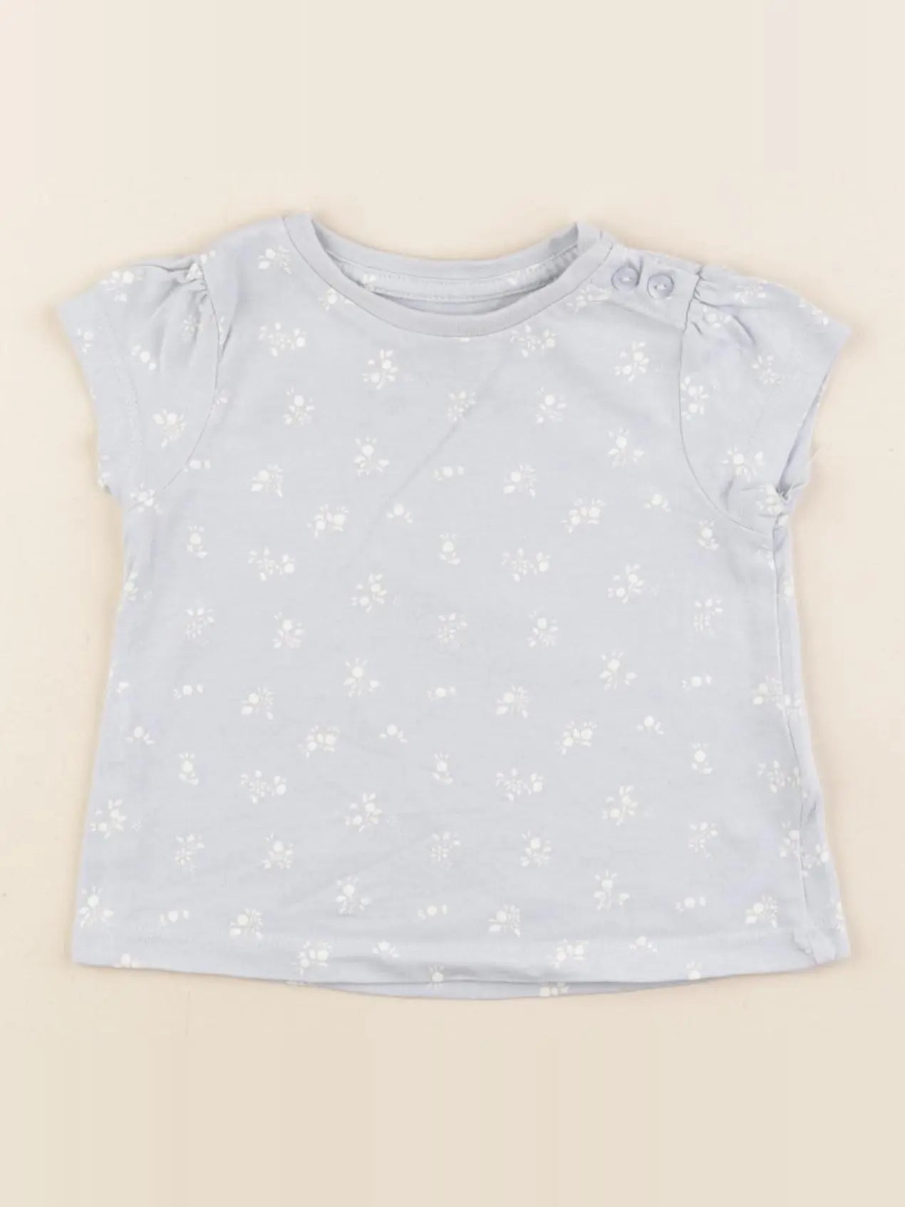 Vertbaudet - tee-shirt bleu - 6 mois