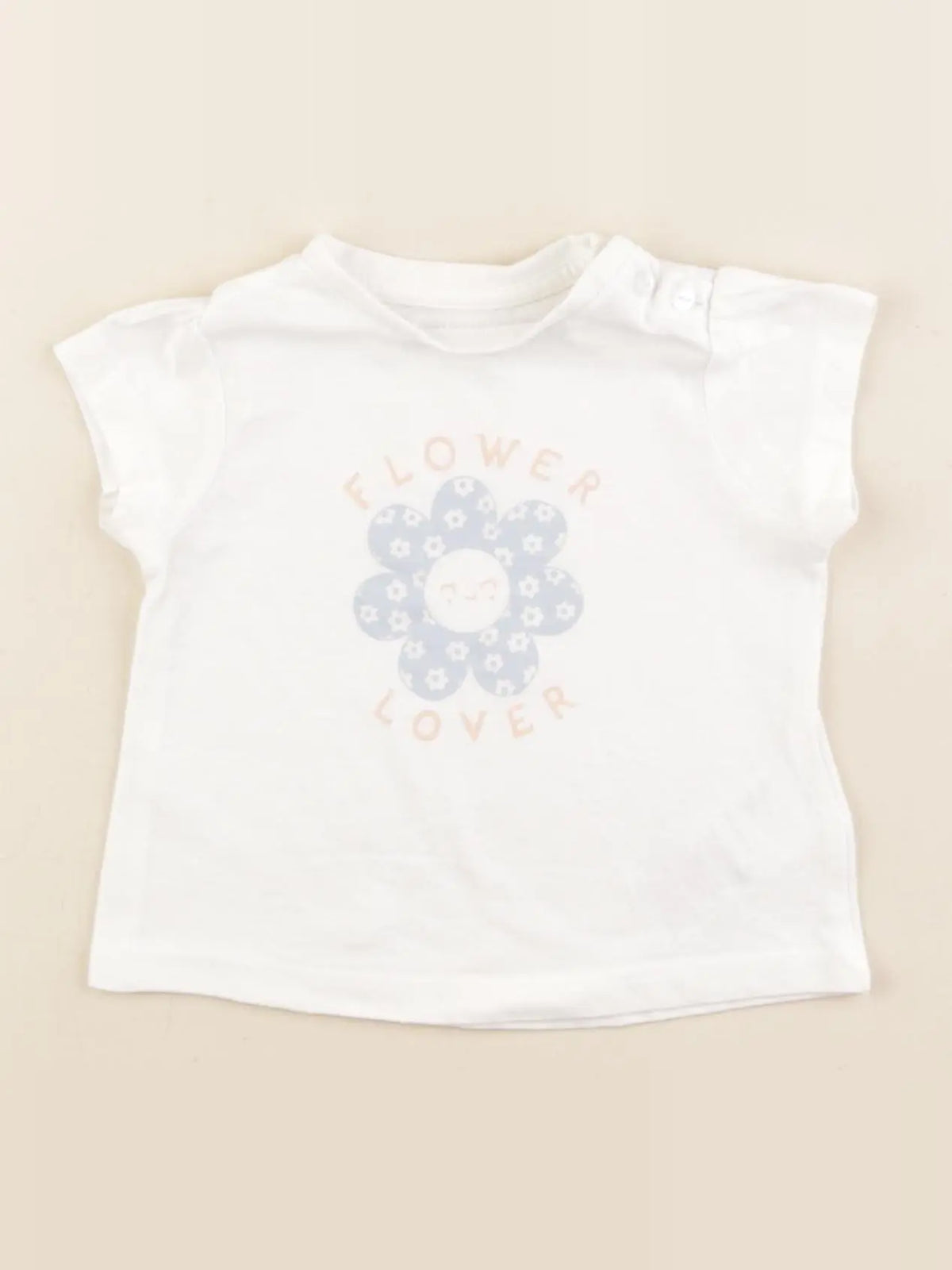 Vertbaudet - tee-shirt blanc - 6 mois