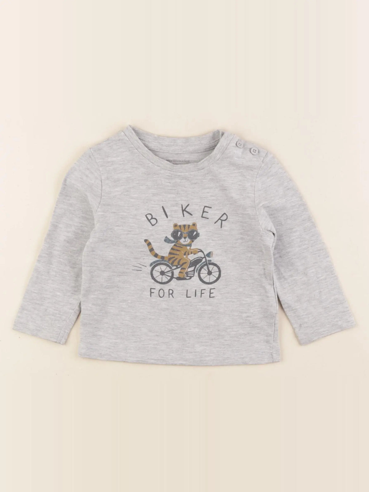 Vertbaudet - tee-shirt gris - 9 mois