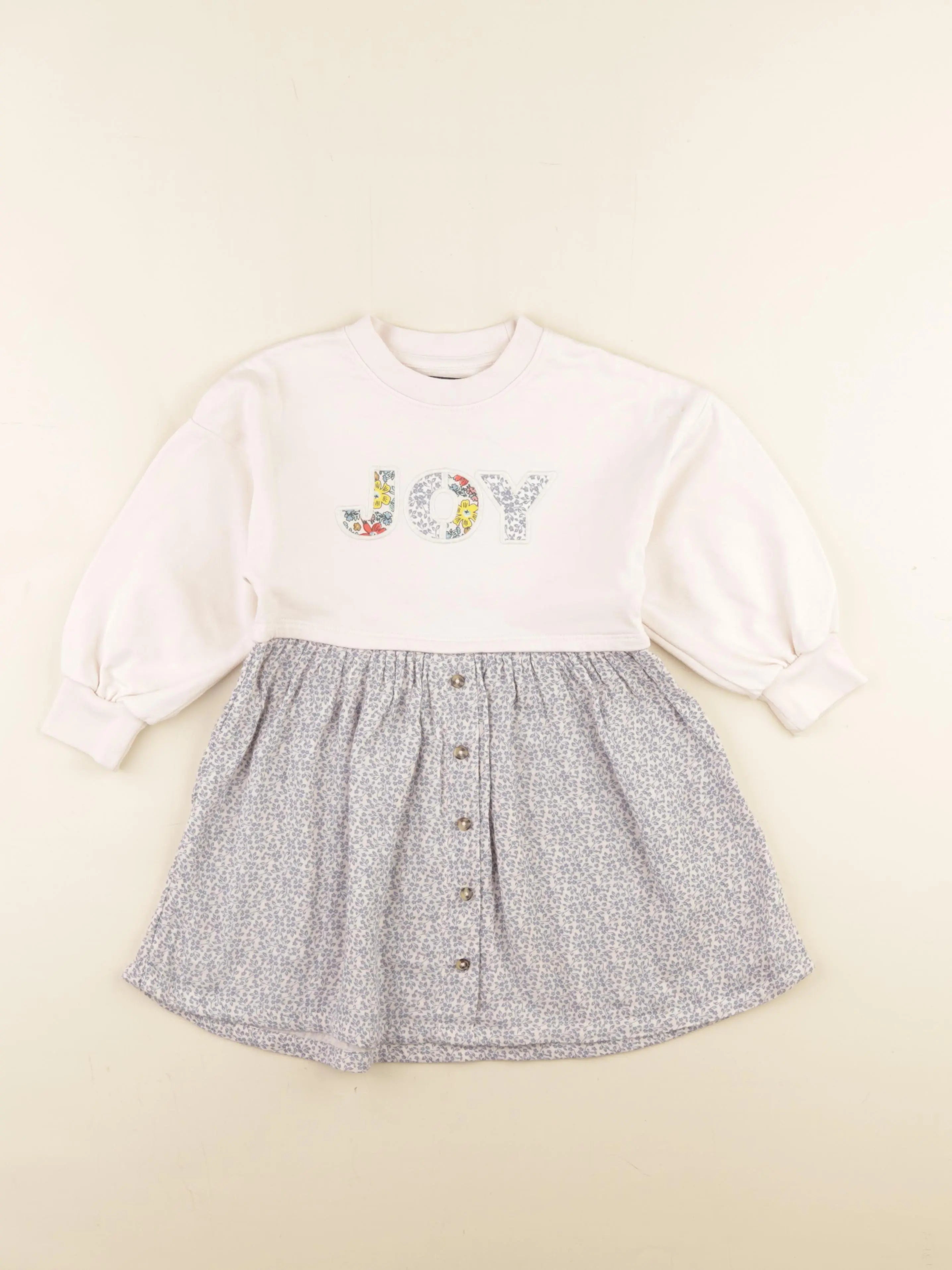 Monoprix - robe bleu, beige - 3 ans