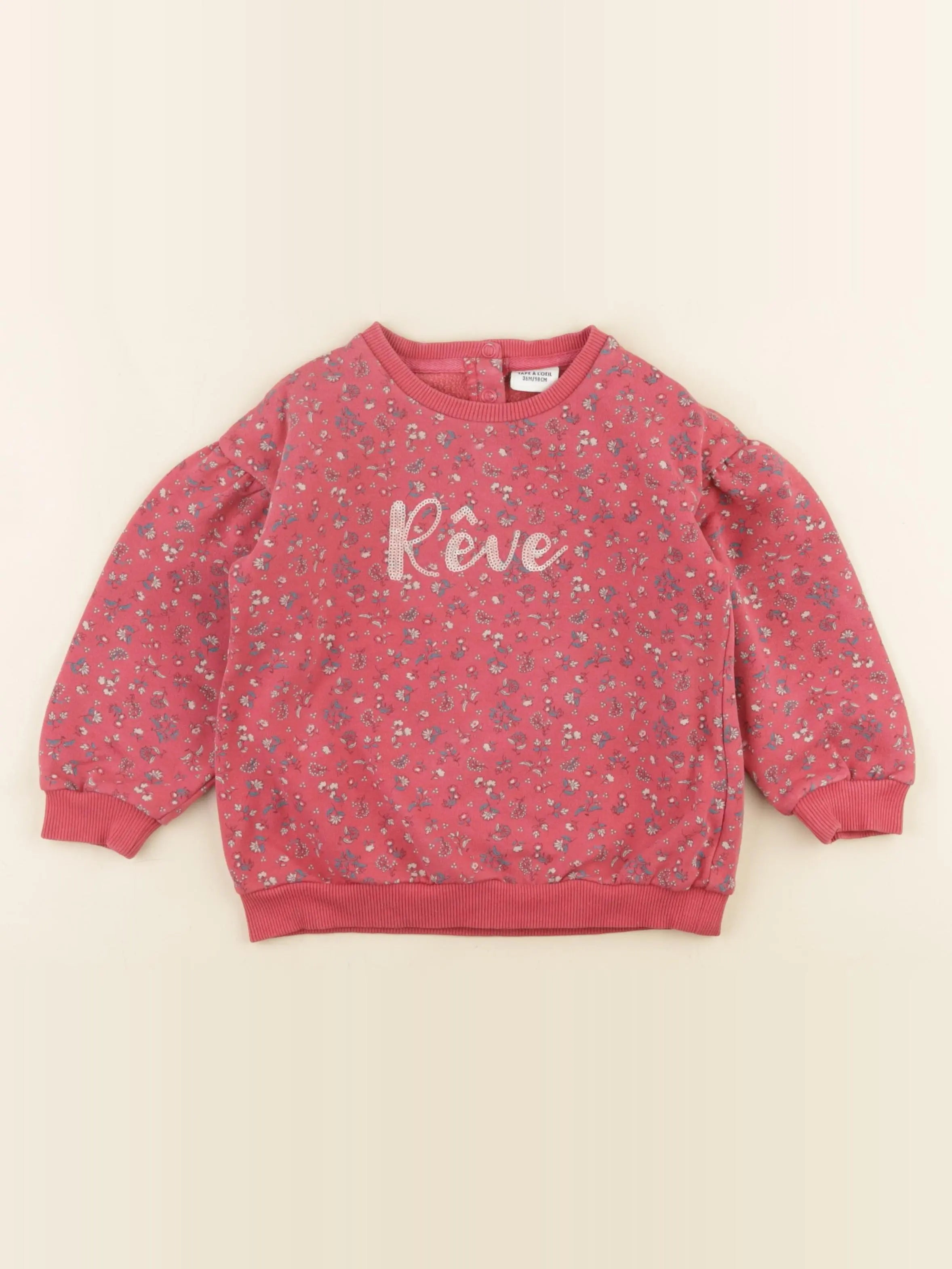Tape à l'oeil - sweat rose - 36 mois