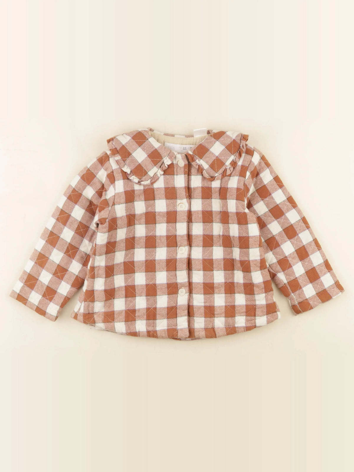 Zara - veste doublé marron - 2/3 ans