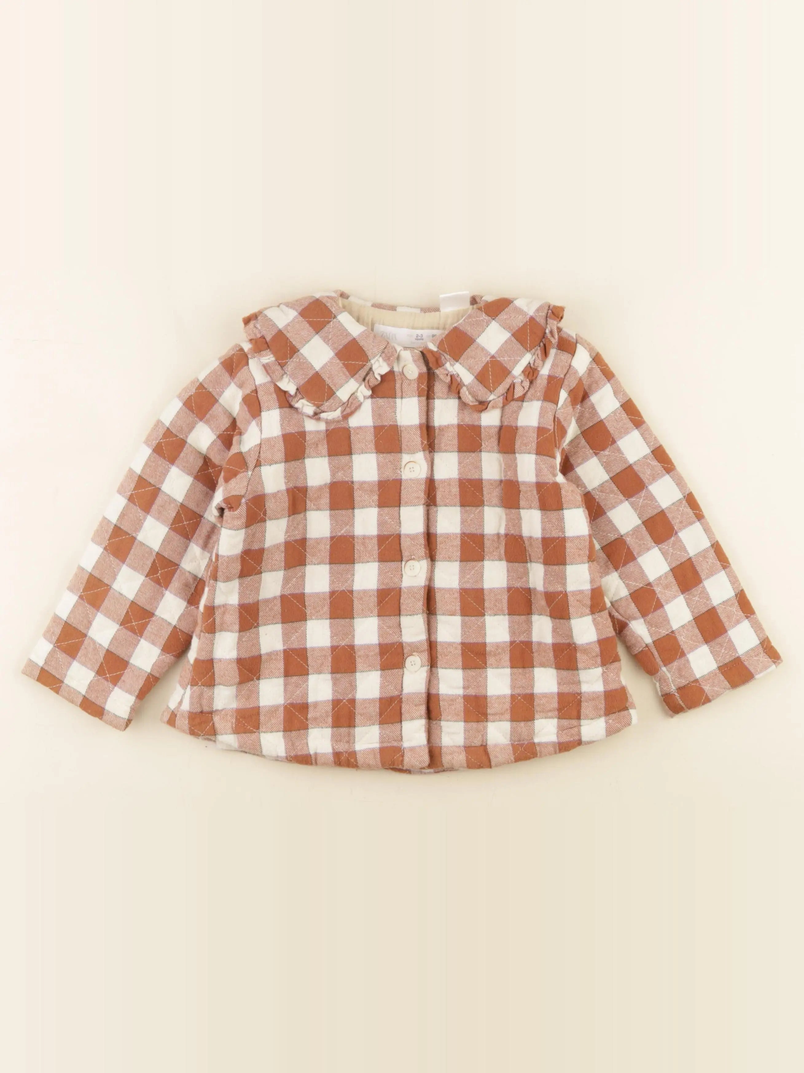 Zara - veste doublé marron - 2/3 ans