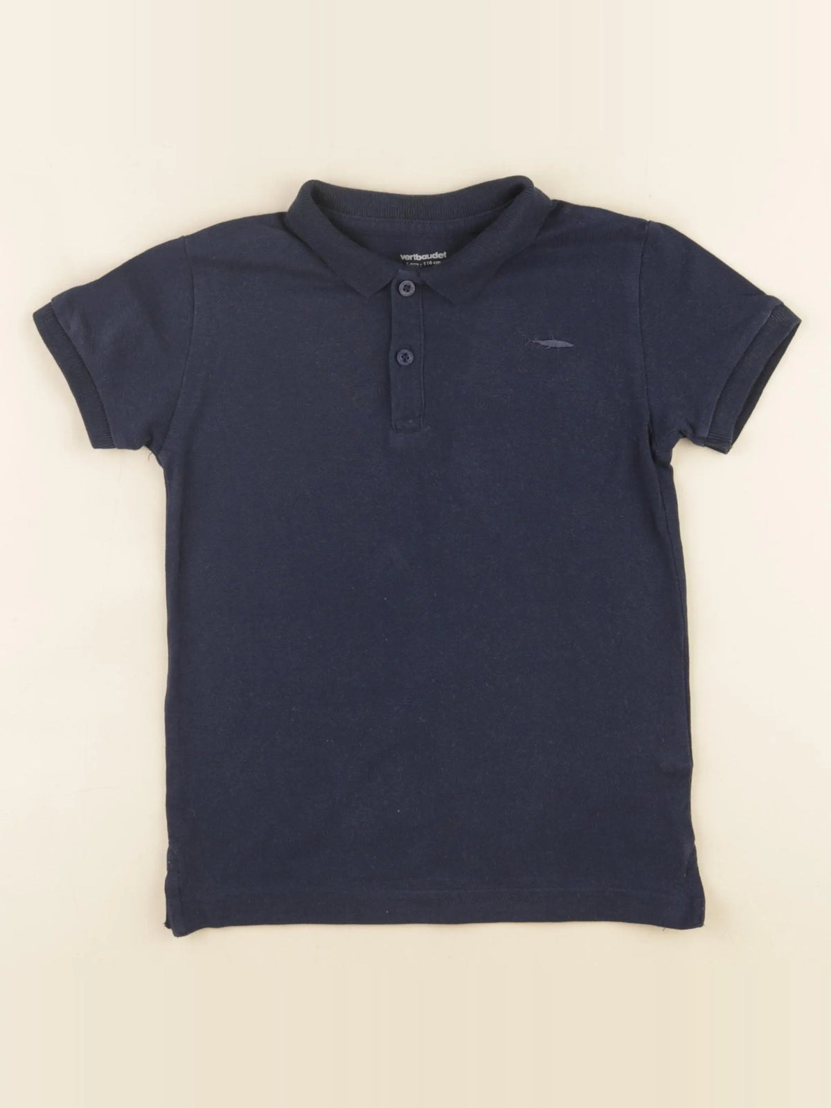 Vertbaudet - polo bleu - 6 ans