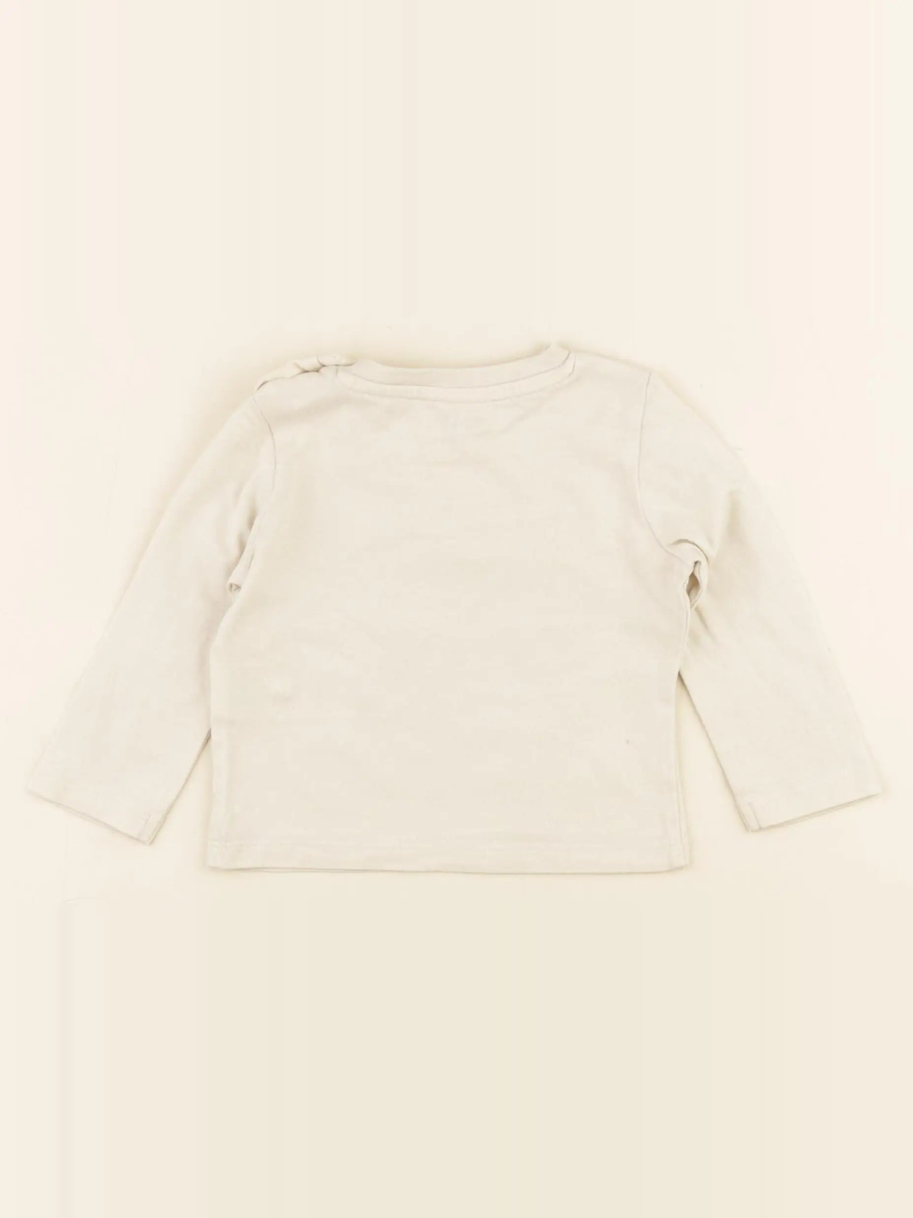 Vertbaudet - tee-shirt beige - 6 mois