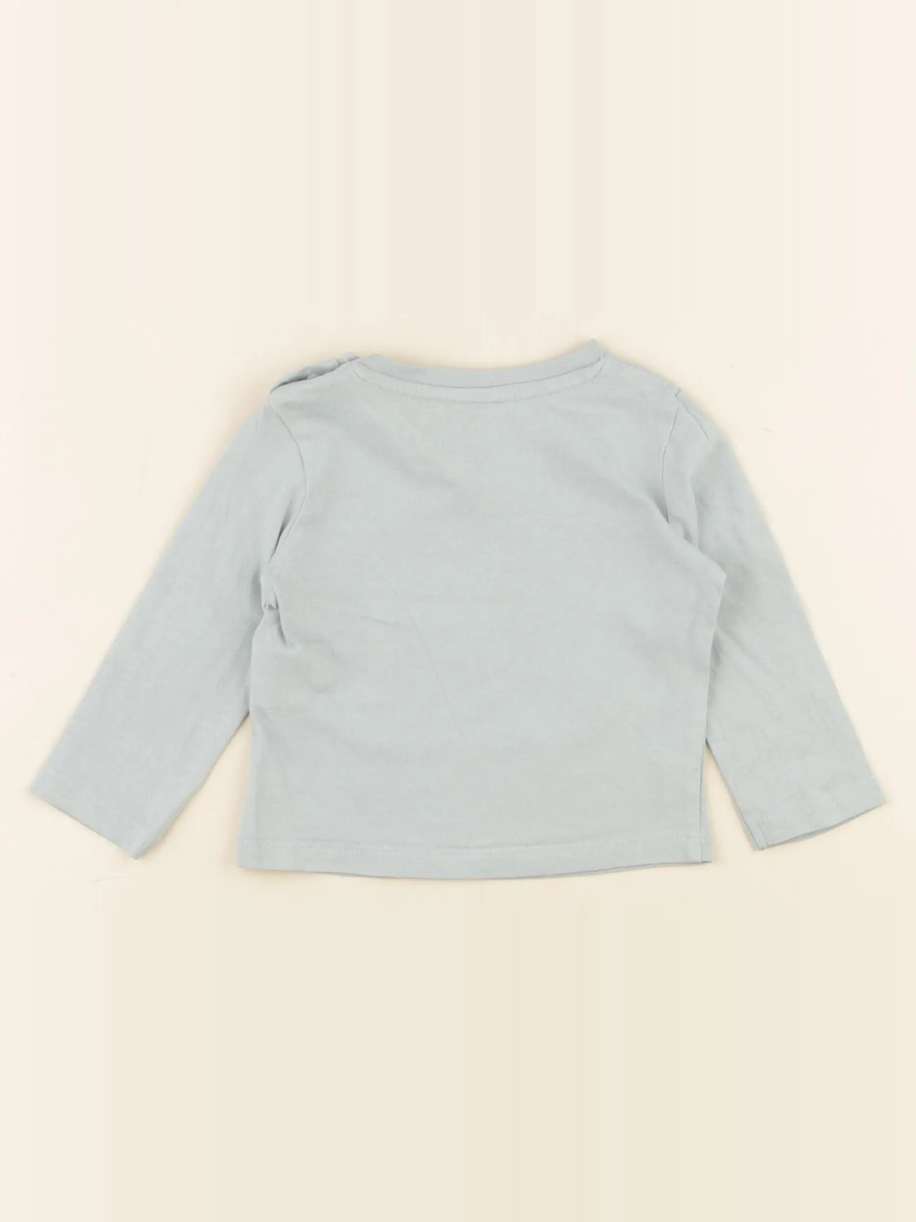 Vertbaudet - tee-shirt bleu - 6 mois
