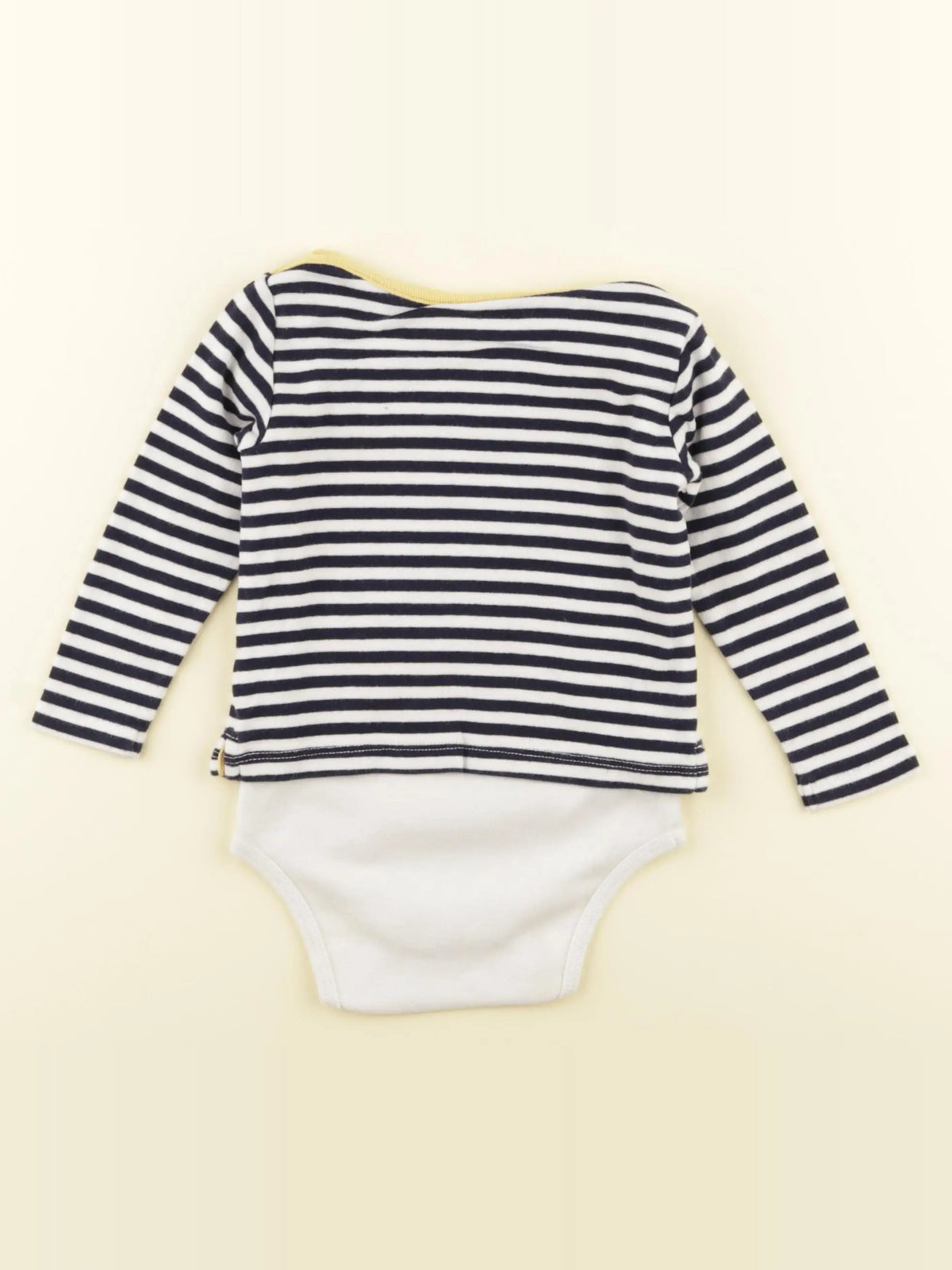 Cadet Rousselle - body tee-shirt bleu, blanc - 18 mois