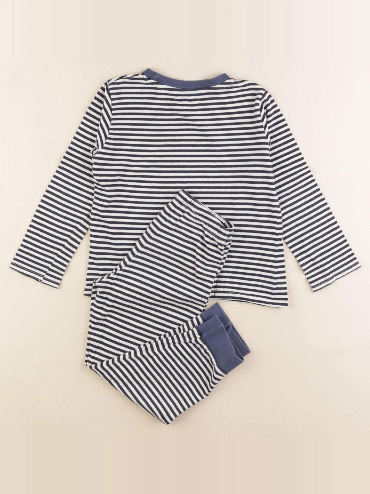 Vertbaudet - pyjama coton bleu, blanc - 6 ans