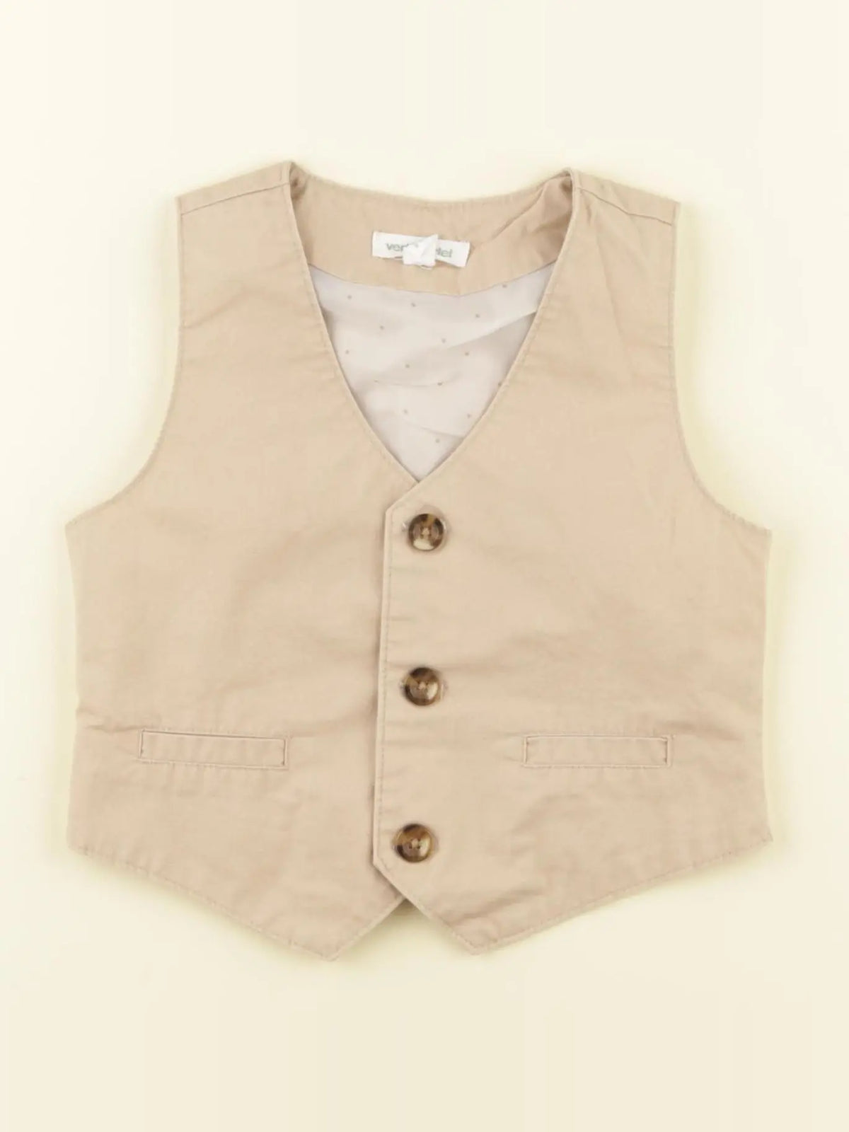 Vertbaudet - gilet beige - 2 ans