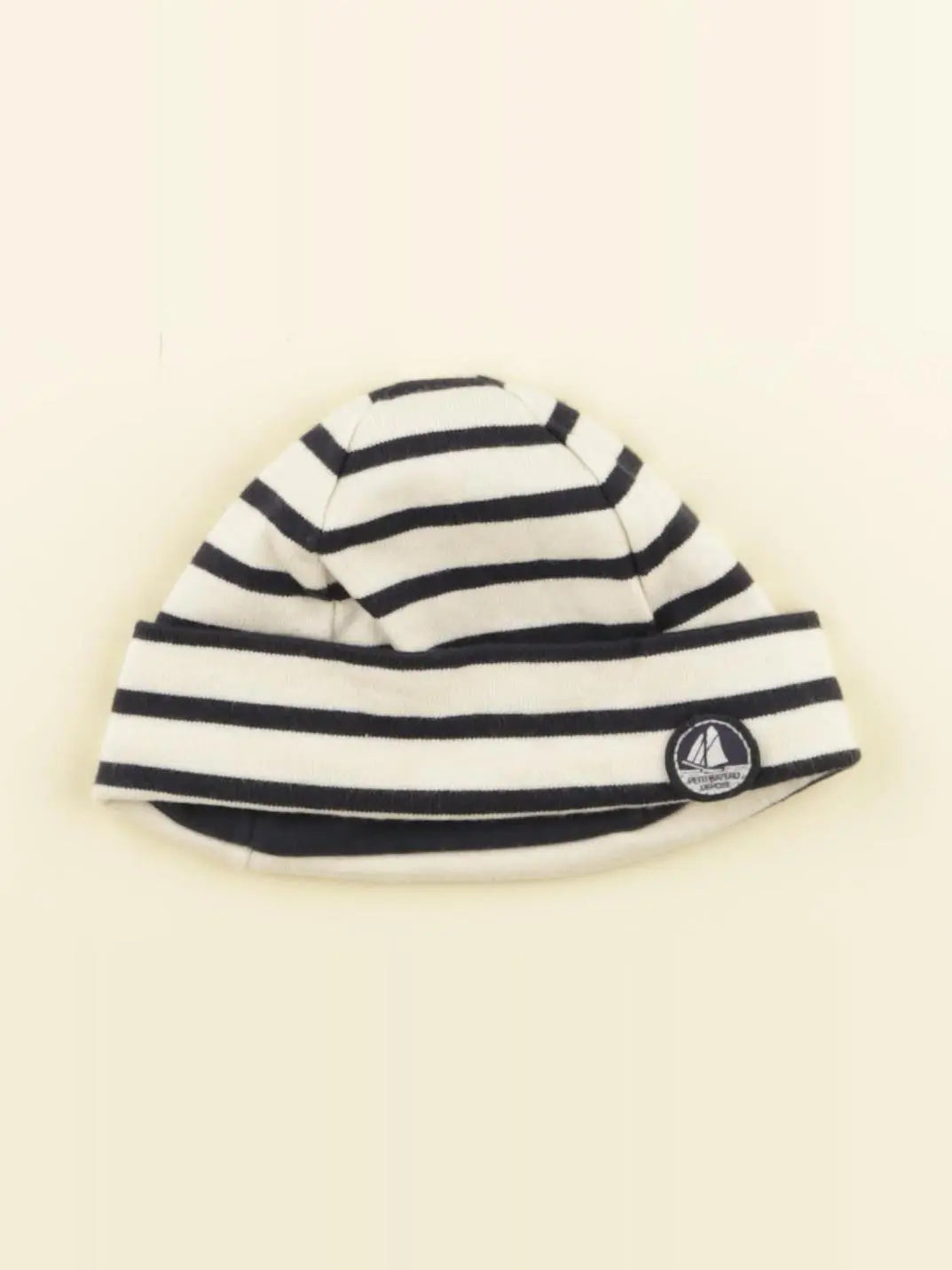 Petit Bateau - bonnet bleu, beige - 12/18 mois