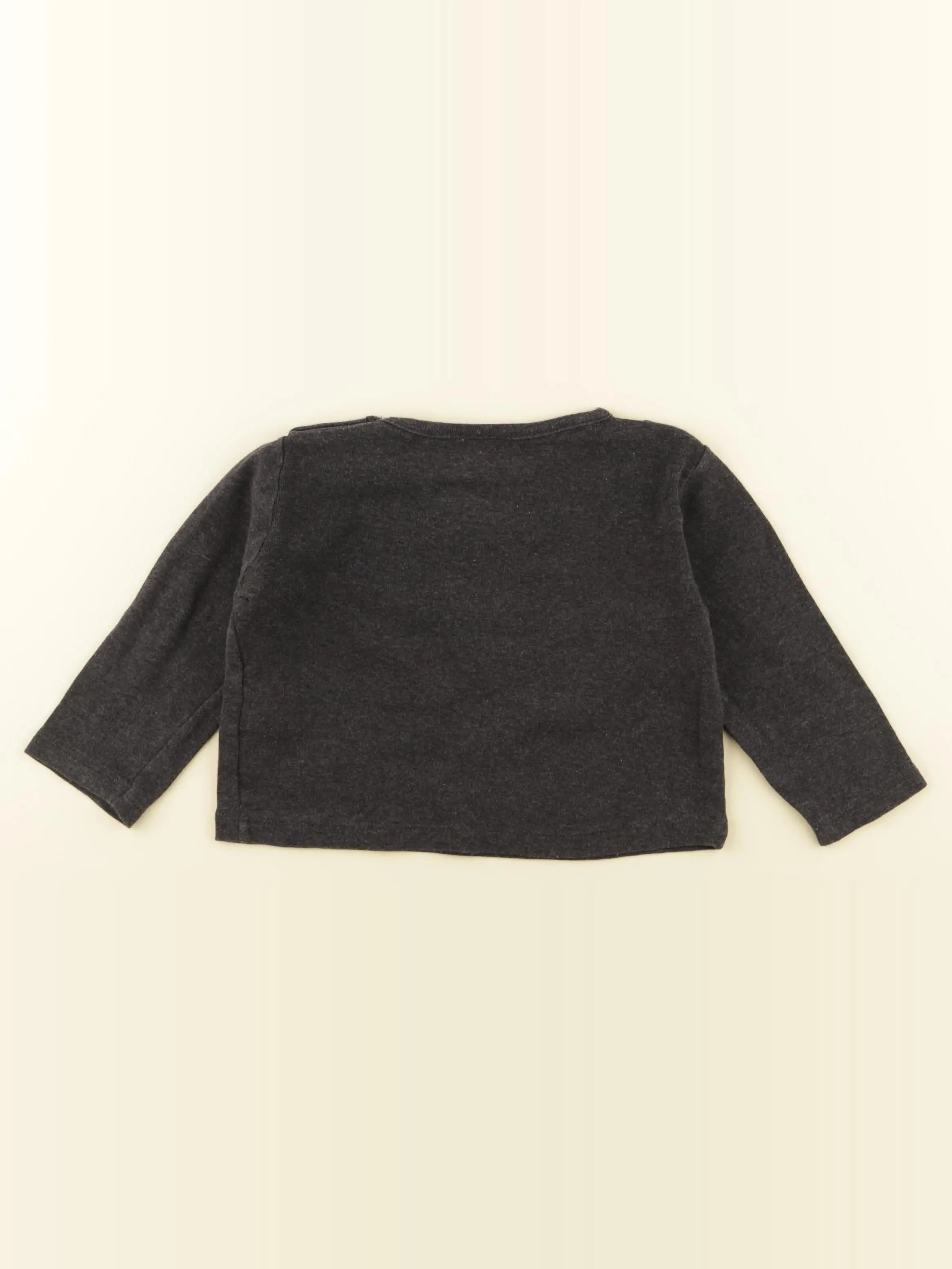 Petit Bateau - tee-shirt gris - 12 mois