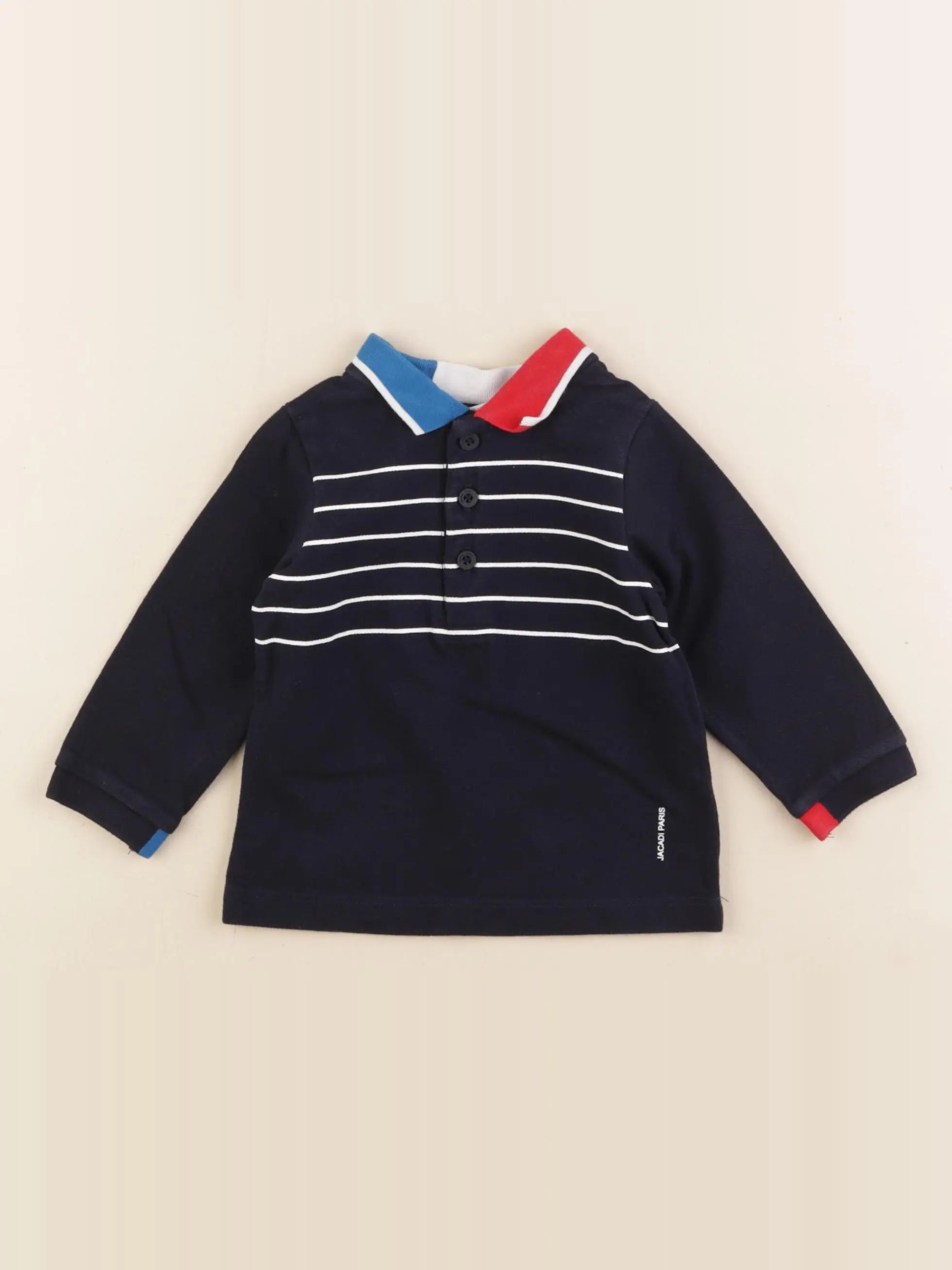 Jacadi - polo bleu - 12 mois