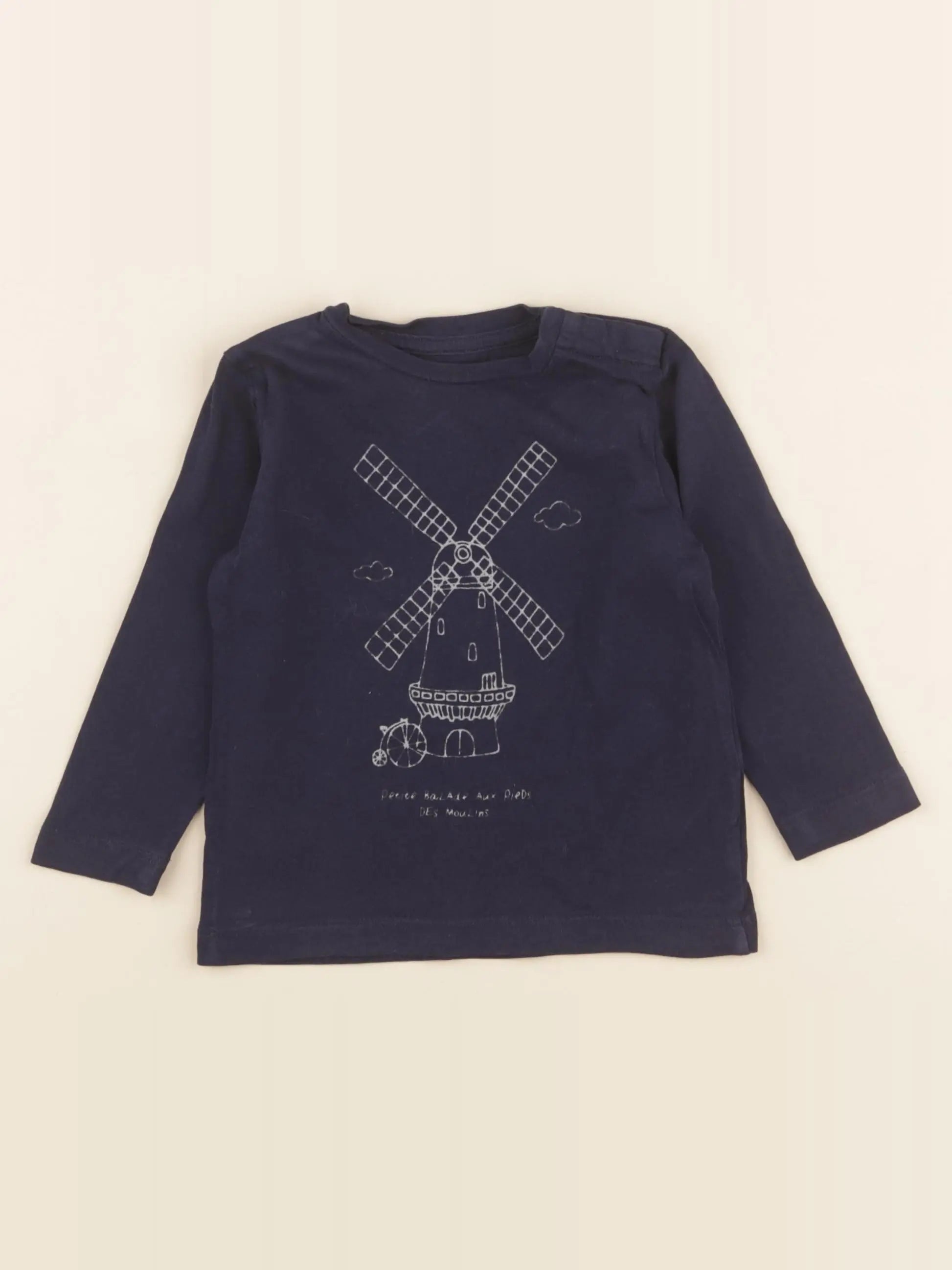 Boutchou - tee-shirt bleu - 12 mois