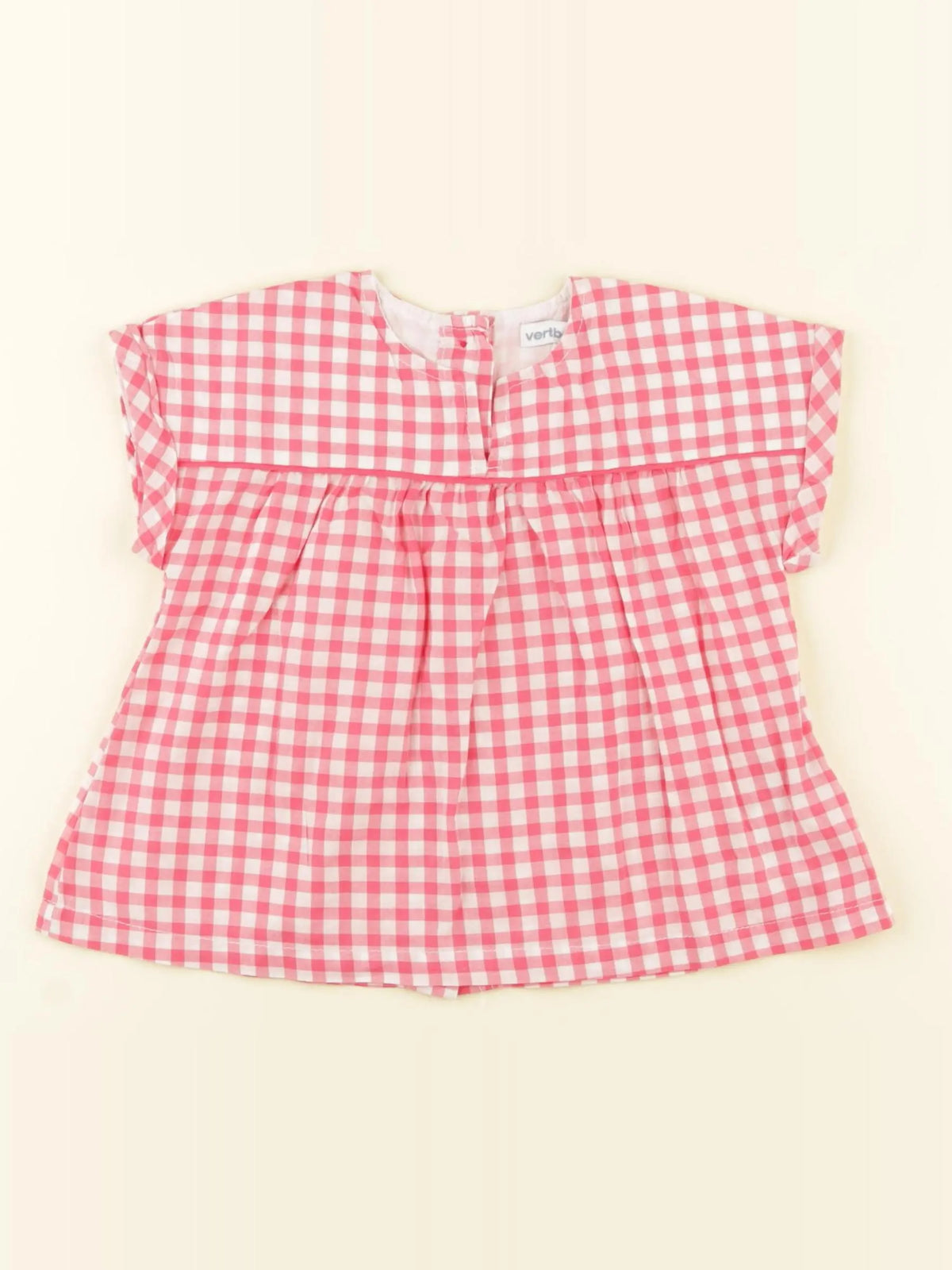 Vertbaudet - blouse blanc, rose - 12 mois