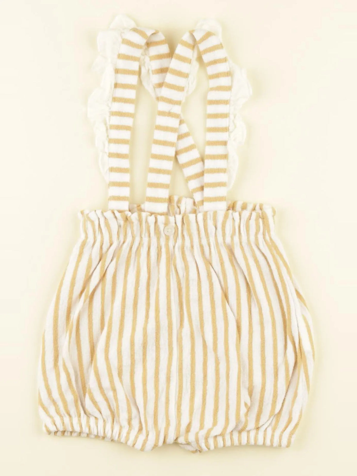 Vertbaudet - bloomer beige, orange - 9 mois