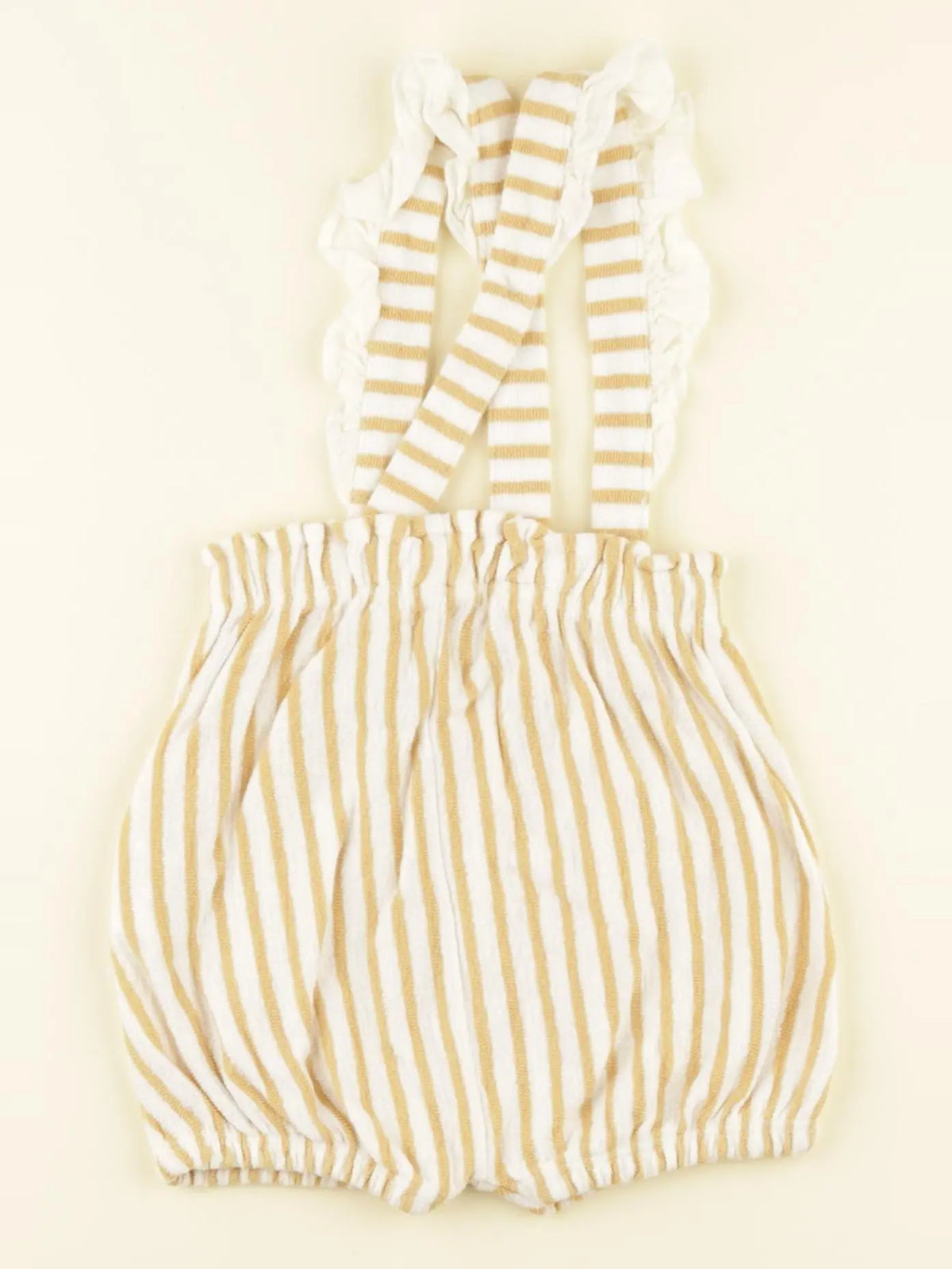 Vertbaudet - bloomer beige, orange - 9 mois