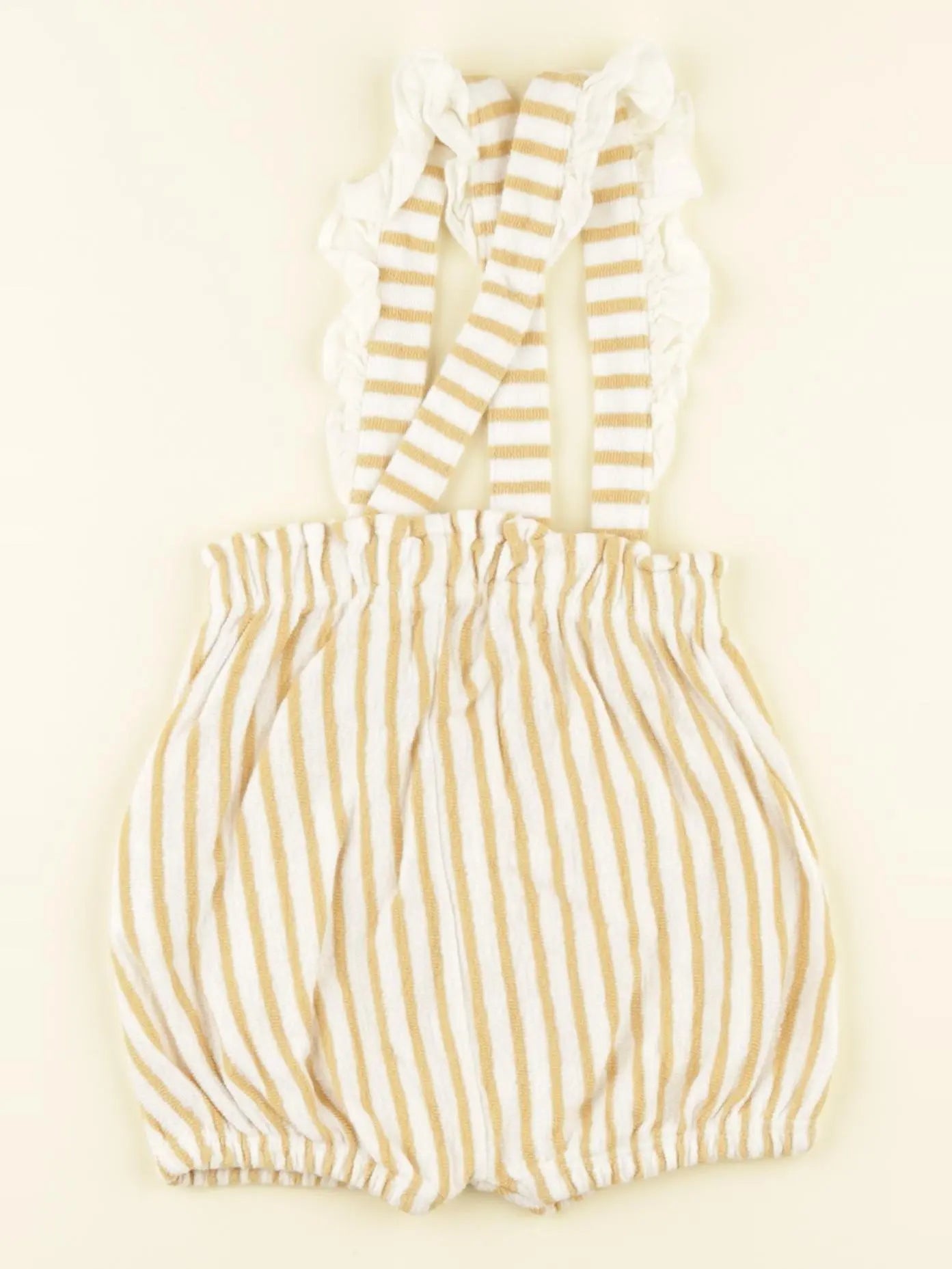 Vertbaudet - bloomer beige, orange - 9 mois